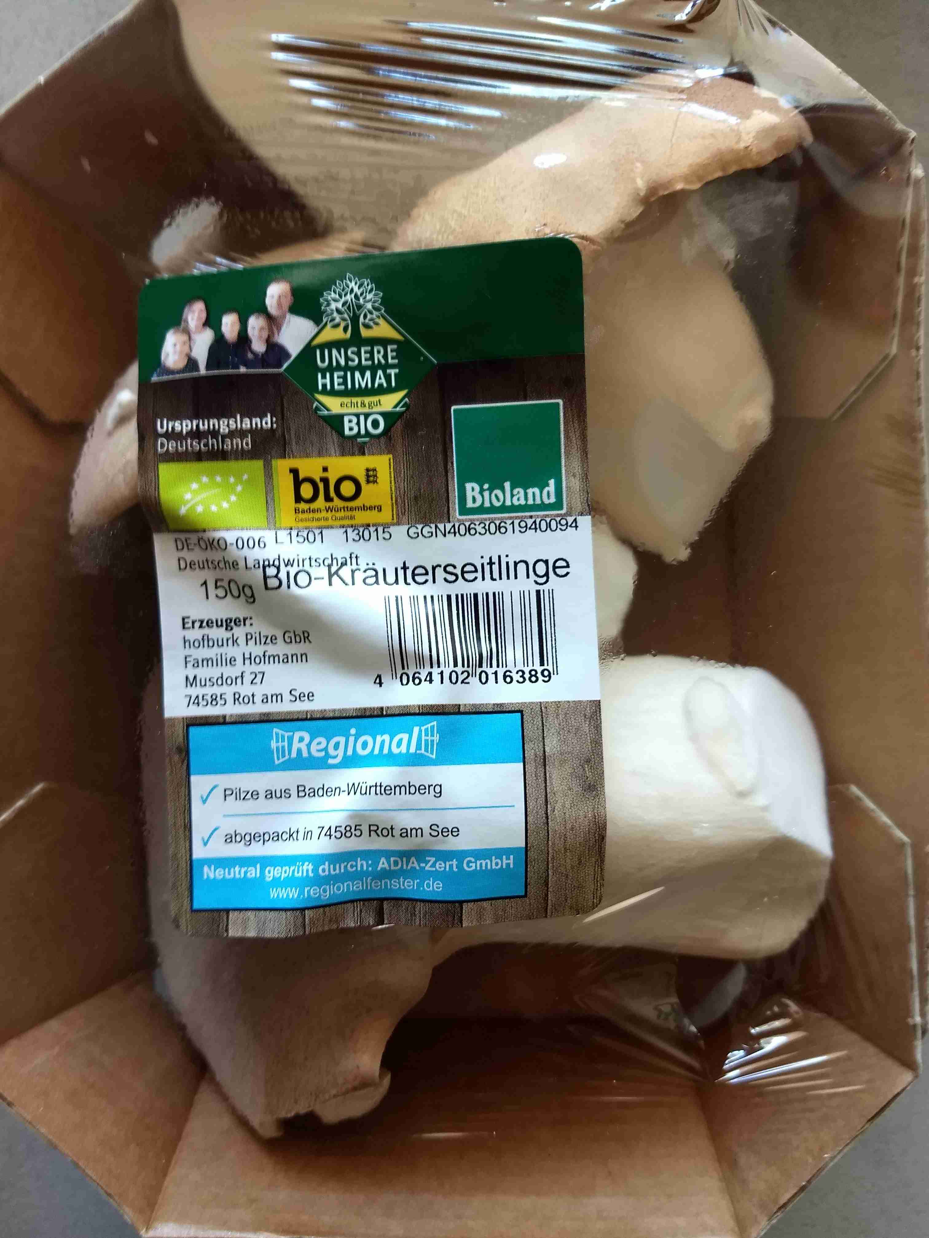 Bio Kräuterseitlinge