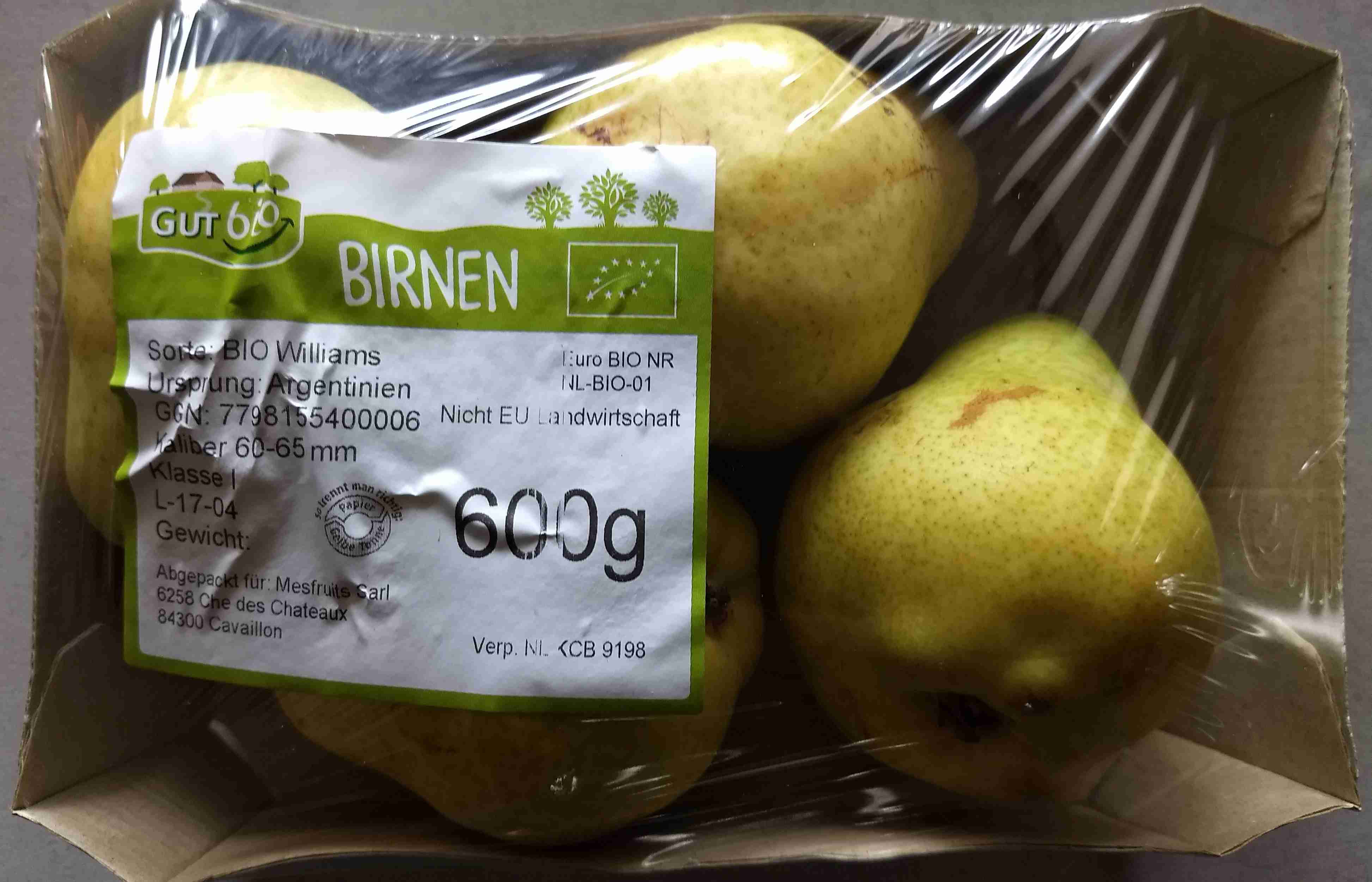 Bio Williams Birnen 