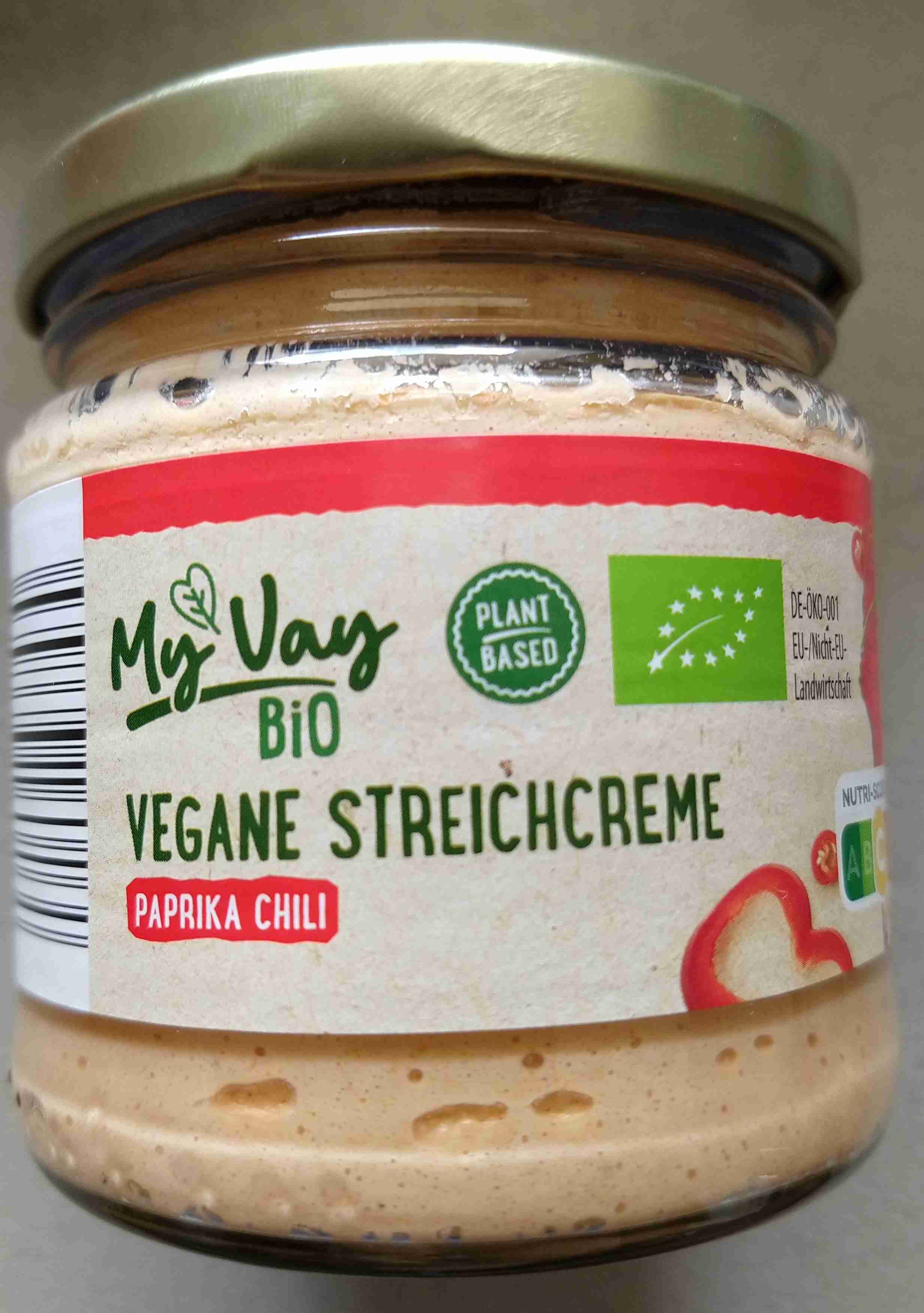 Vegane Streichcreme paprika Chili 