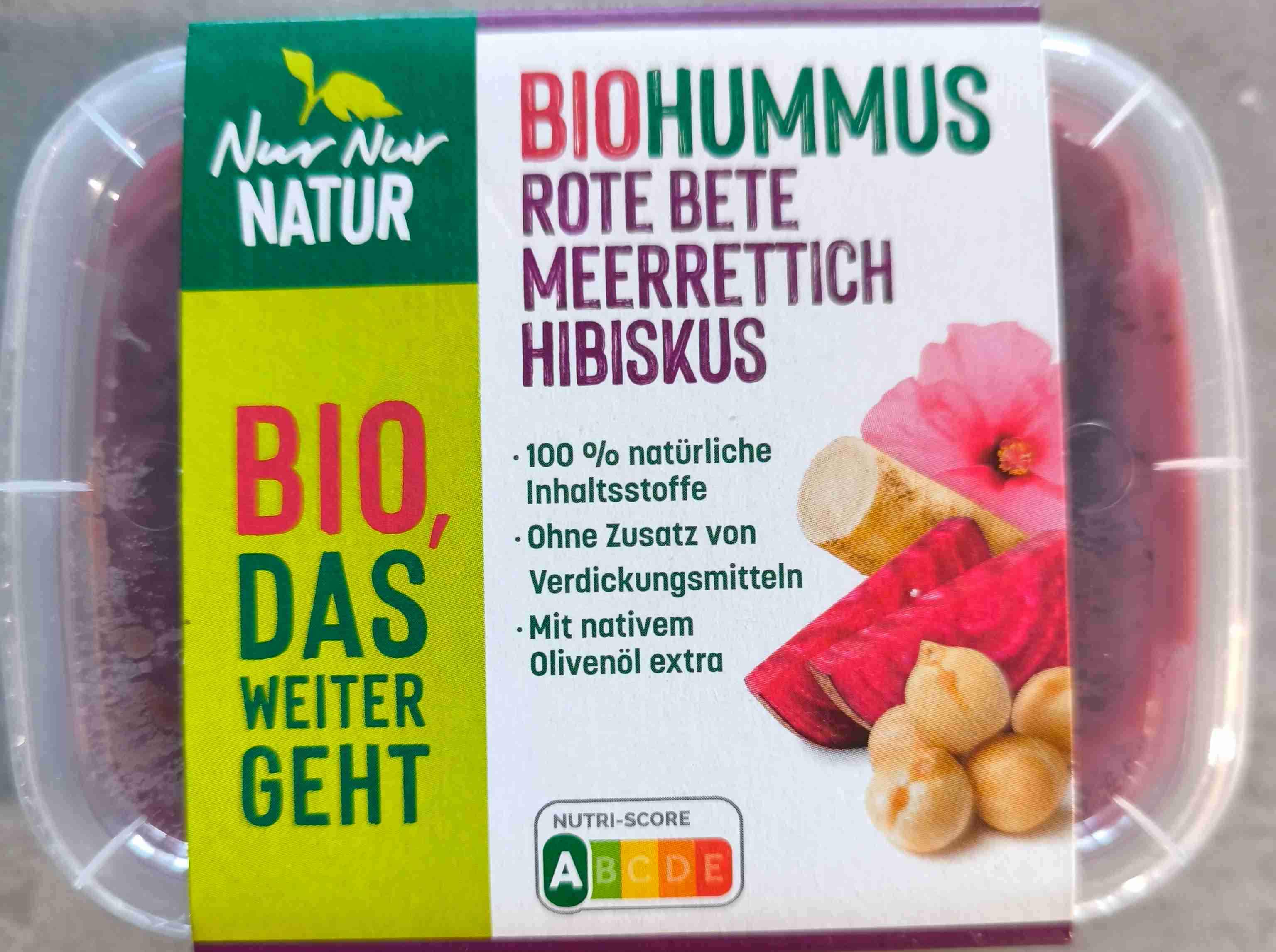 BioHummus Rote Beete Meerrettich Hibiscus 