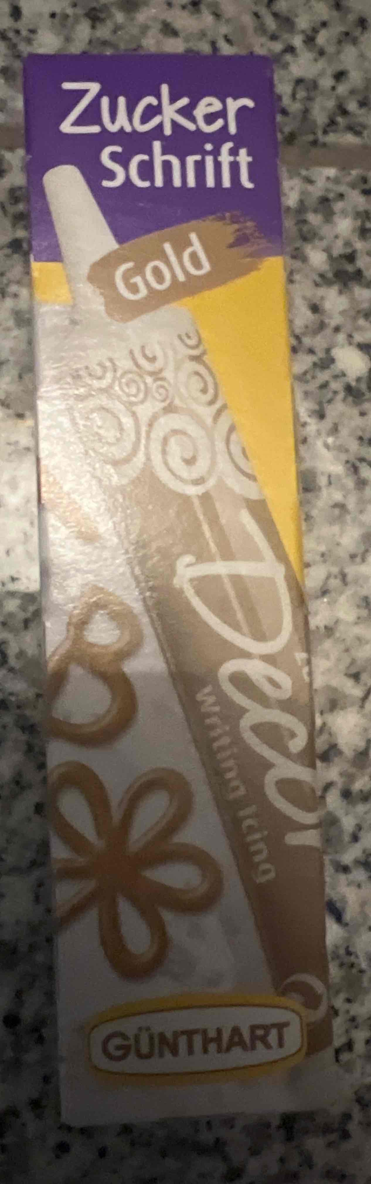Zuckerschrift gold