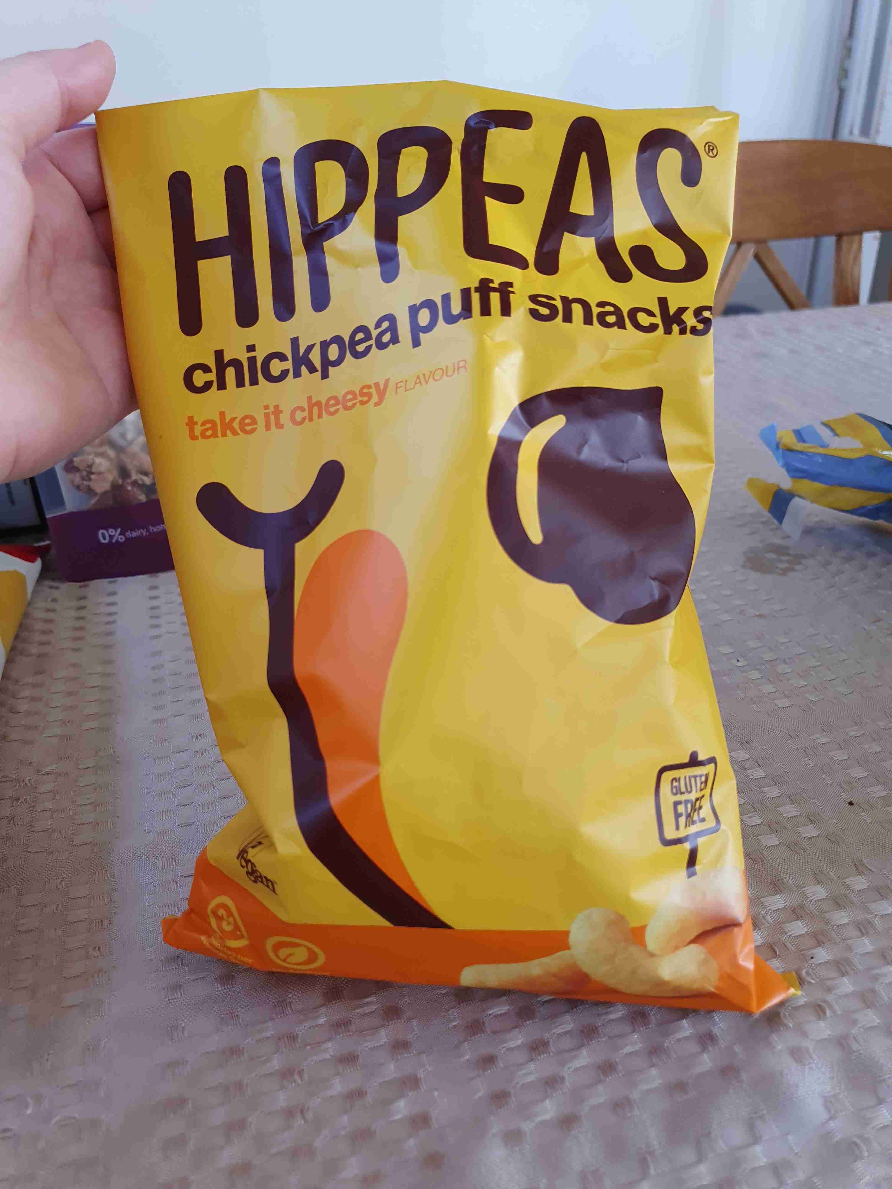 Chickpea puff snacks - cheesy