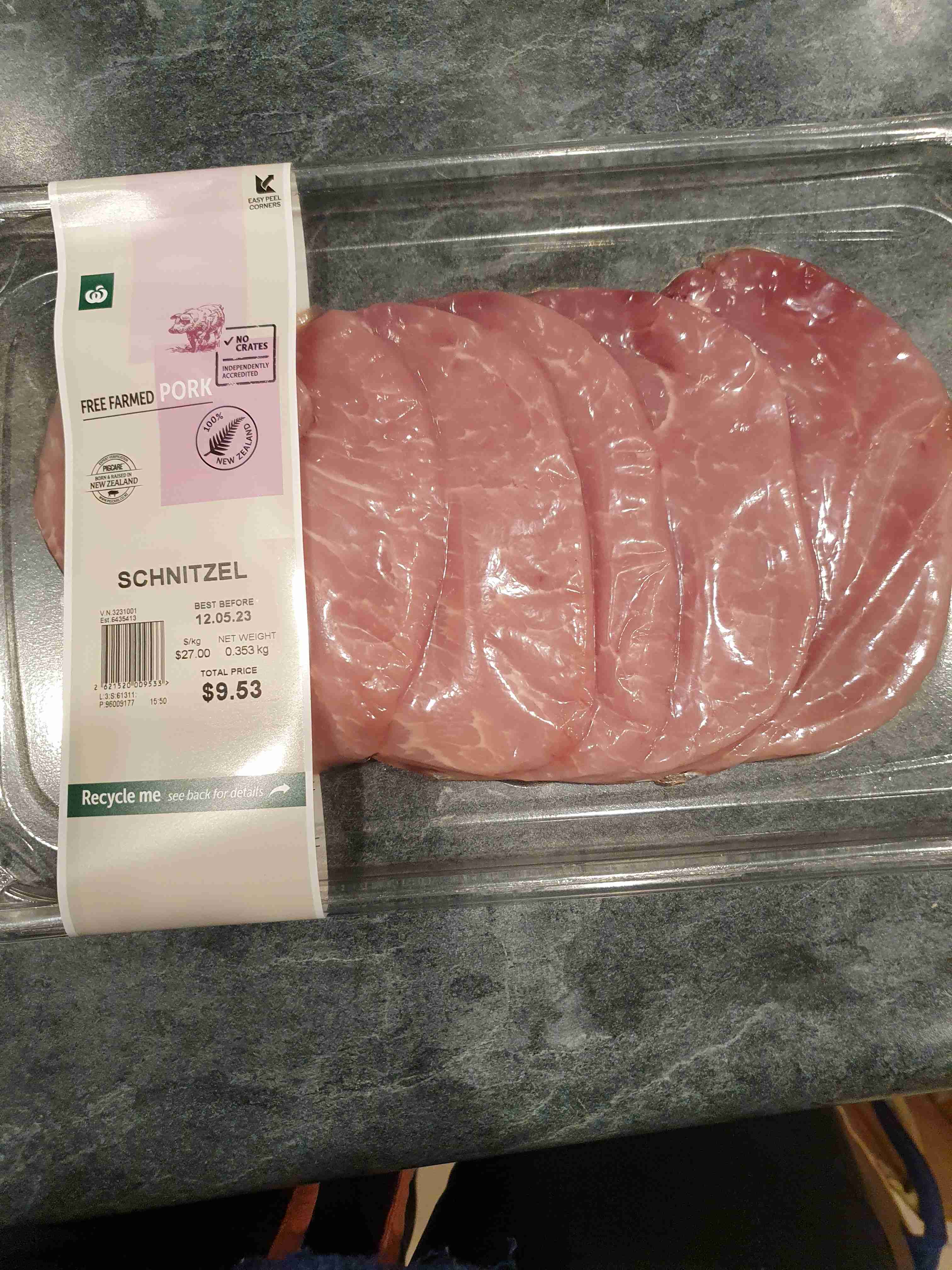 Pork schnitzel