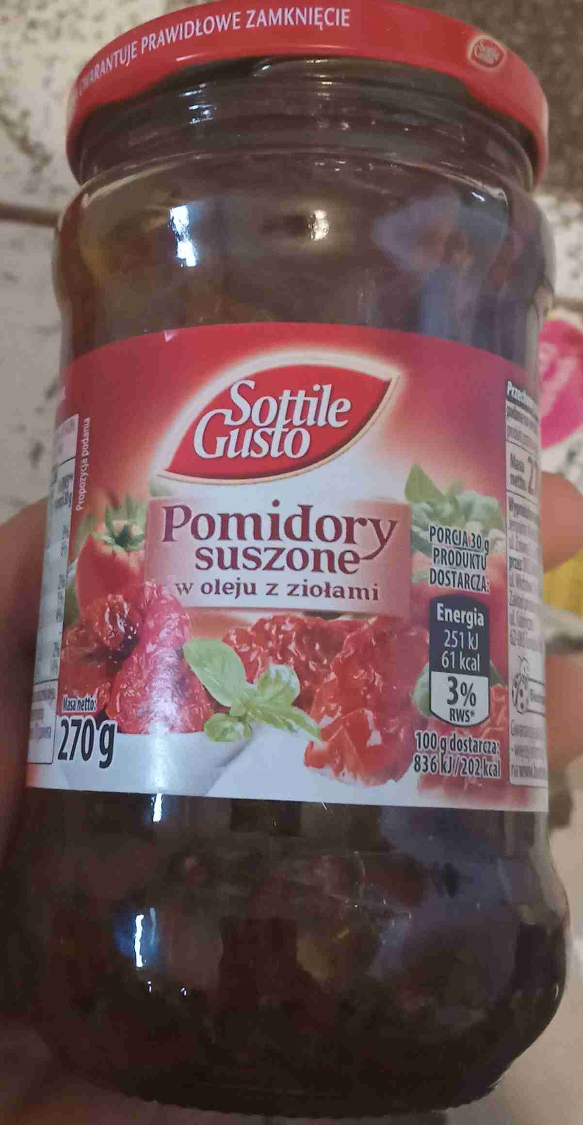 Pomidory suszone w oleju z ziołami