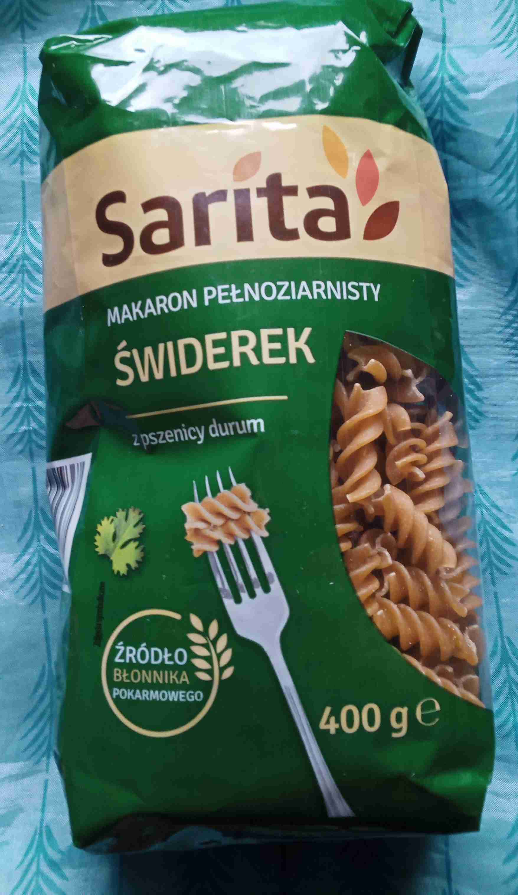 Makaron pełnoziarnisty świderek z pszenicy durum