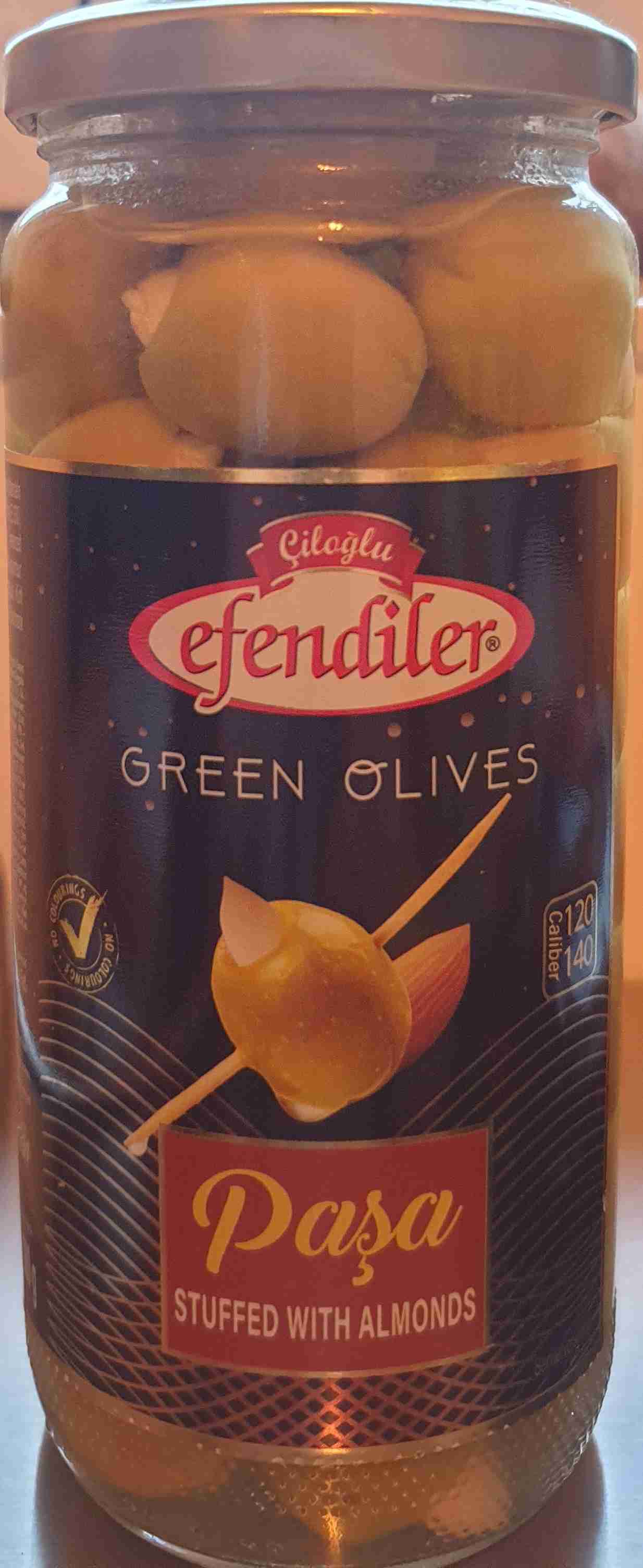 Green olives - Paşa - stuffed with almonds