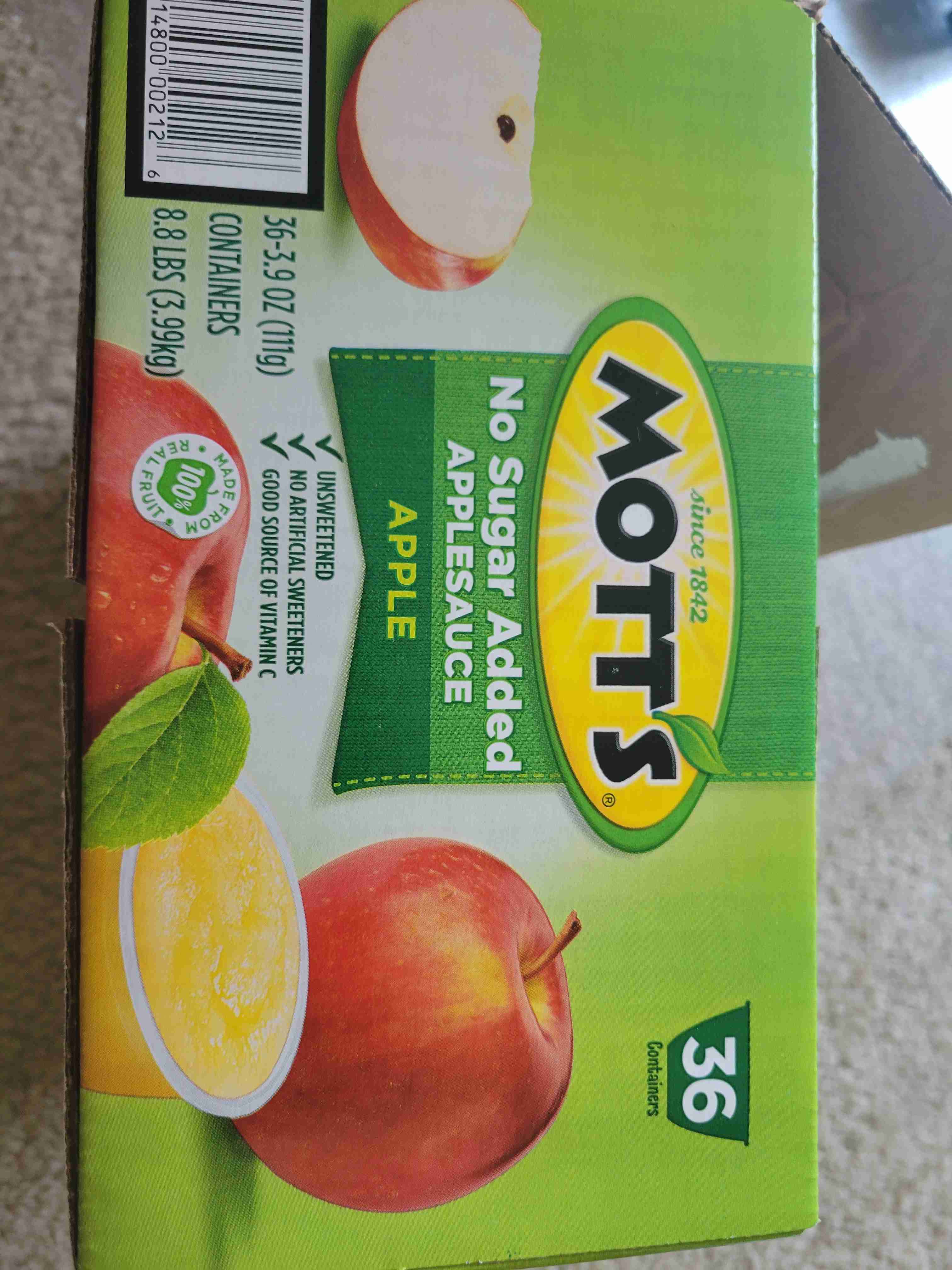 No sugar added applesauce