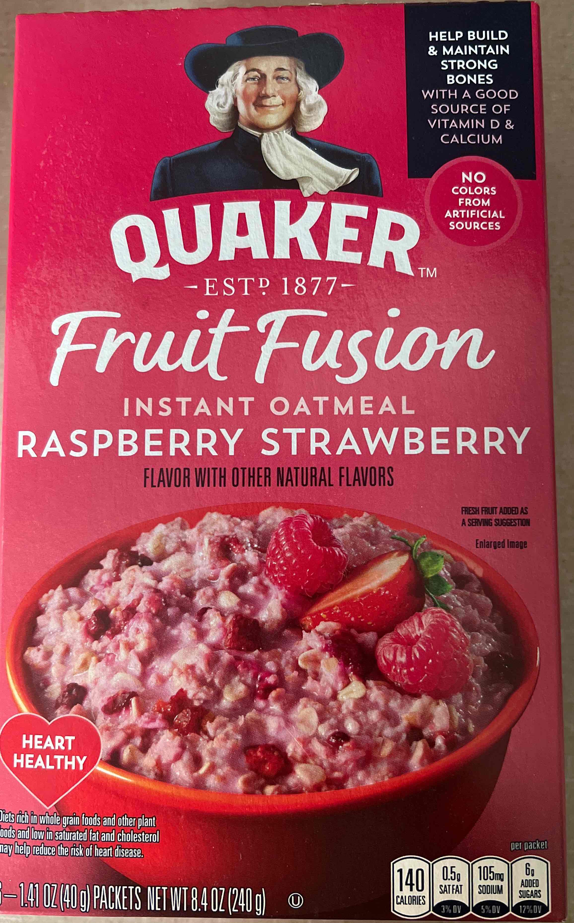 Fruit Fusion Instant Oatmeal - Raspberry Strawberry