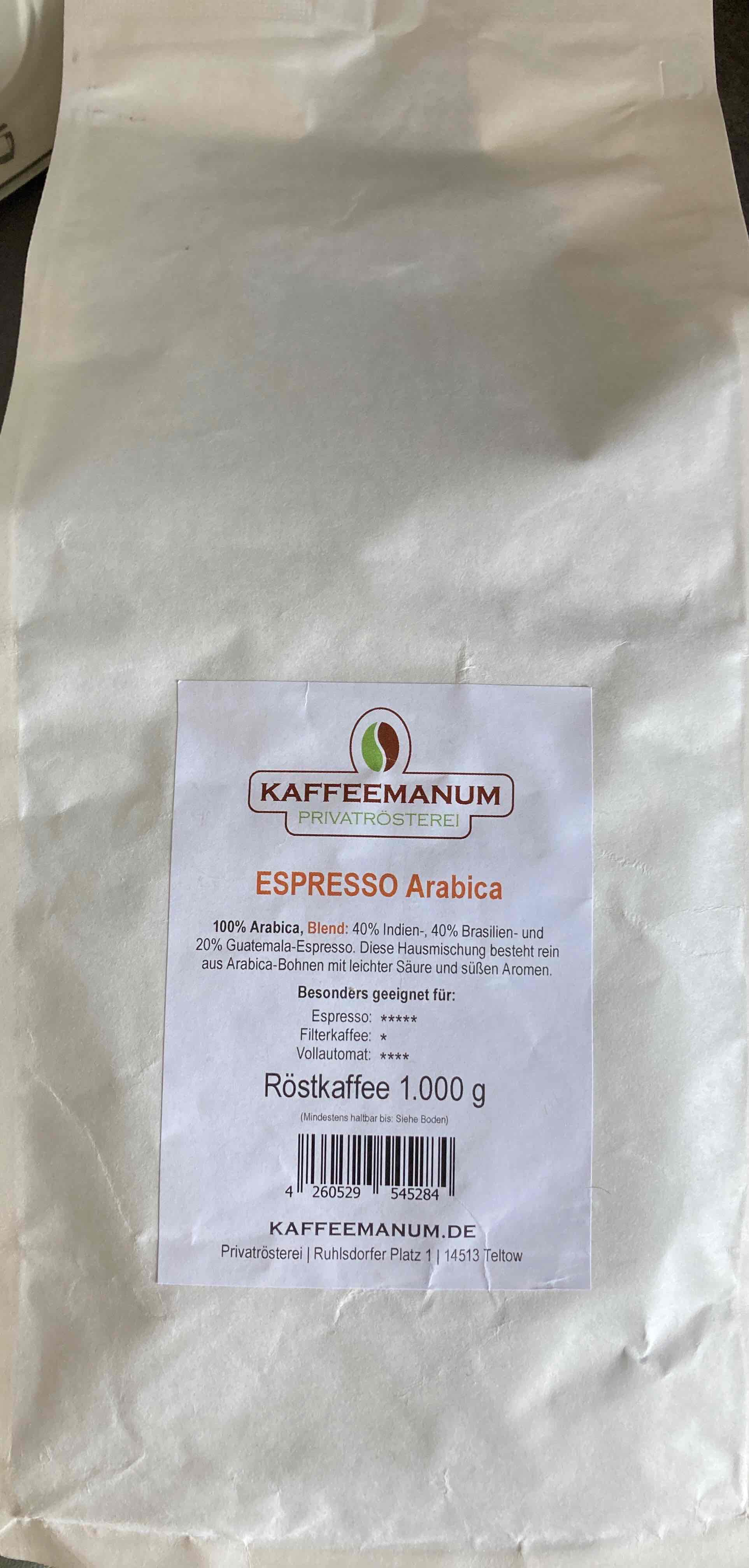 Kaffee ESPRESSO Arabica