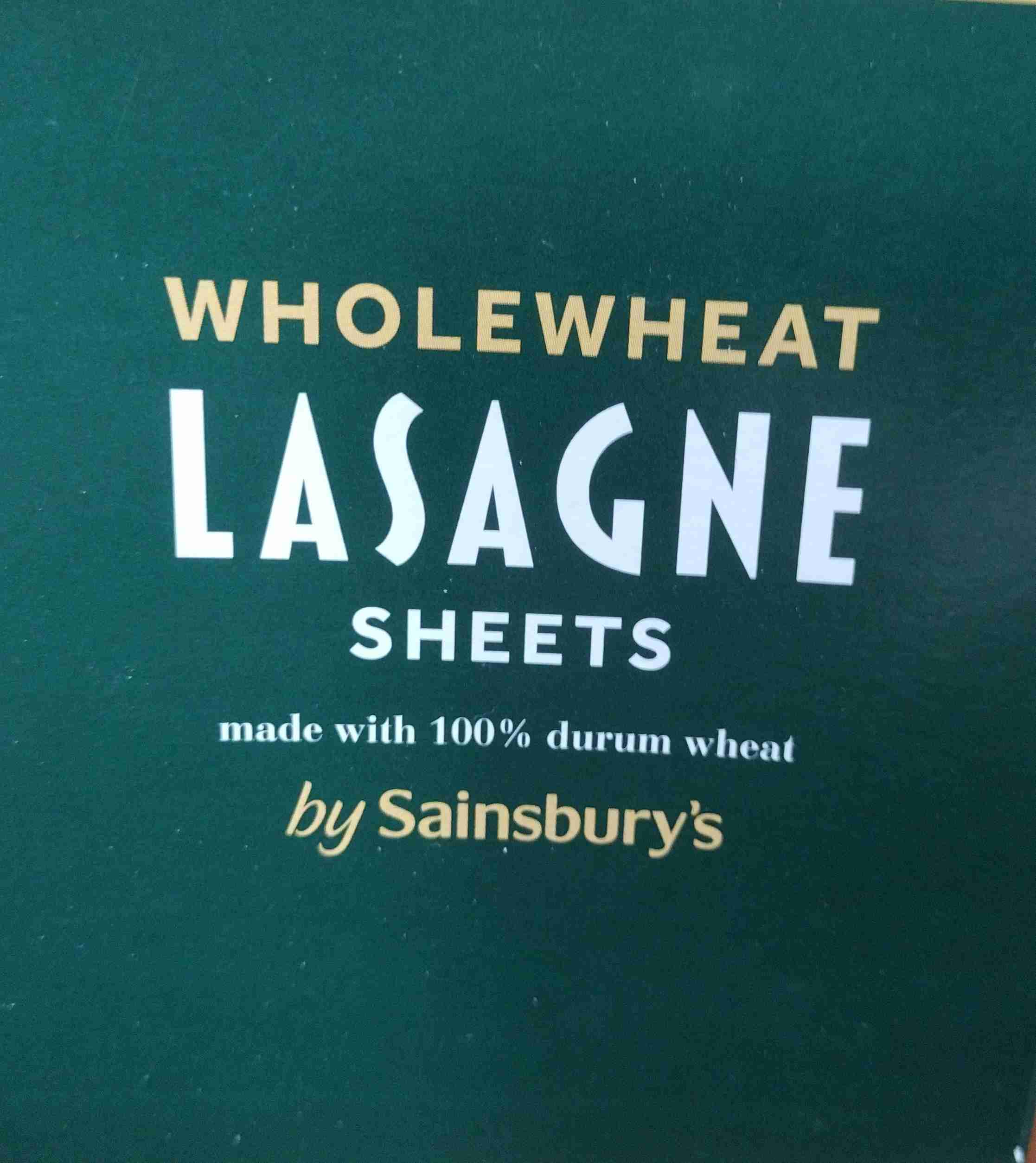 Wholewheat lasagna sheets 