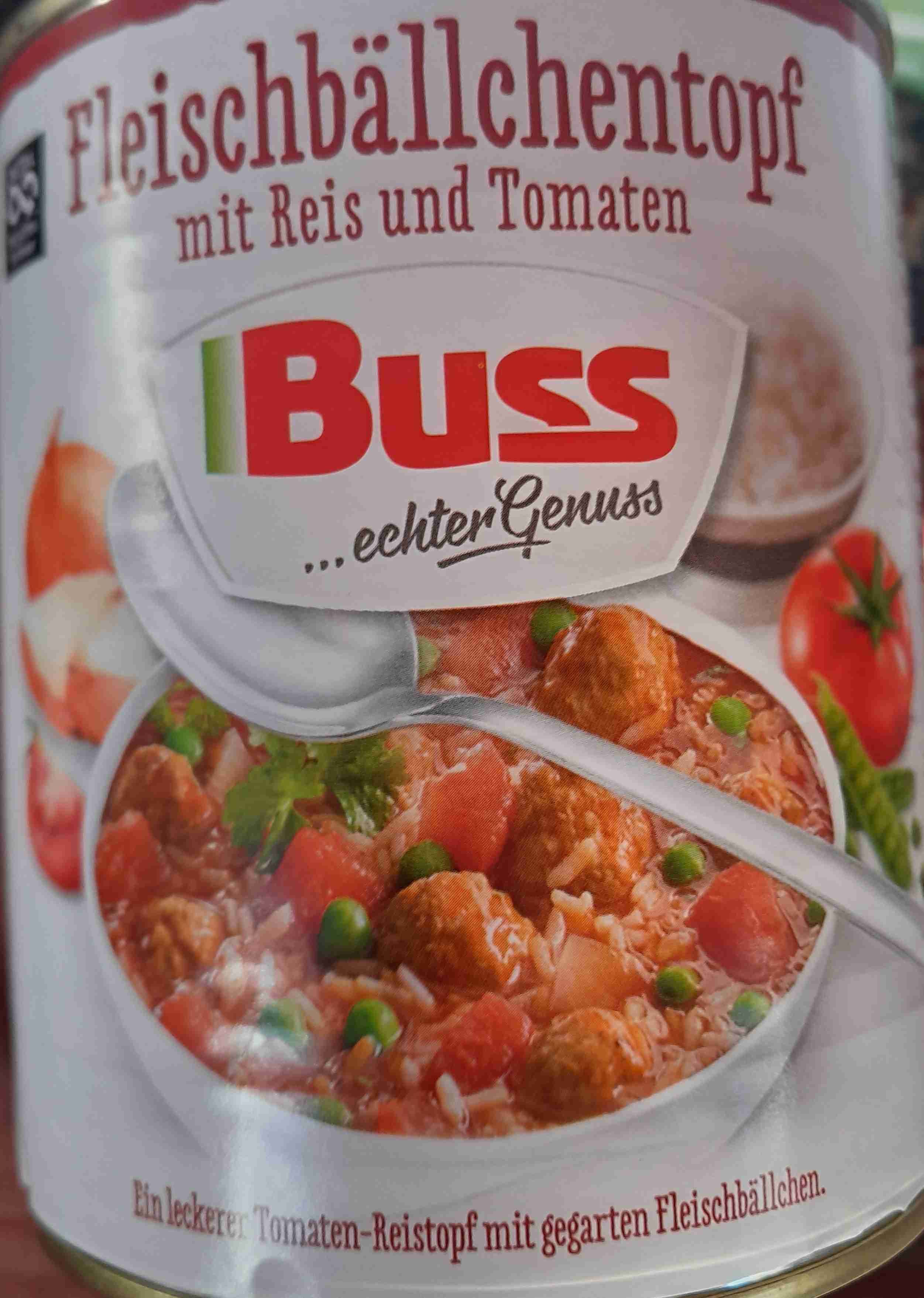Fleischbällcgentipf mit Reis