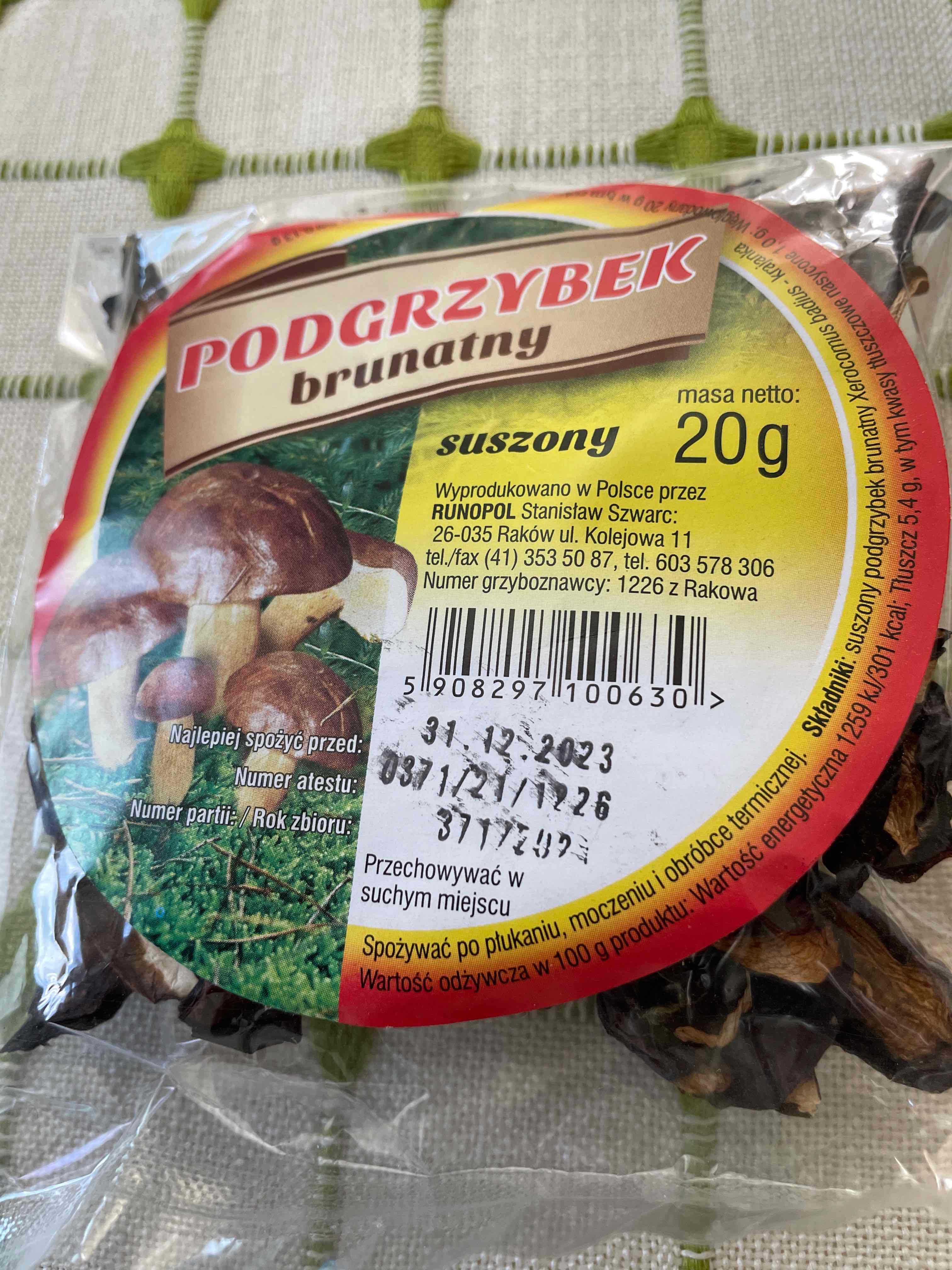 Podgrzybek suszony