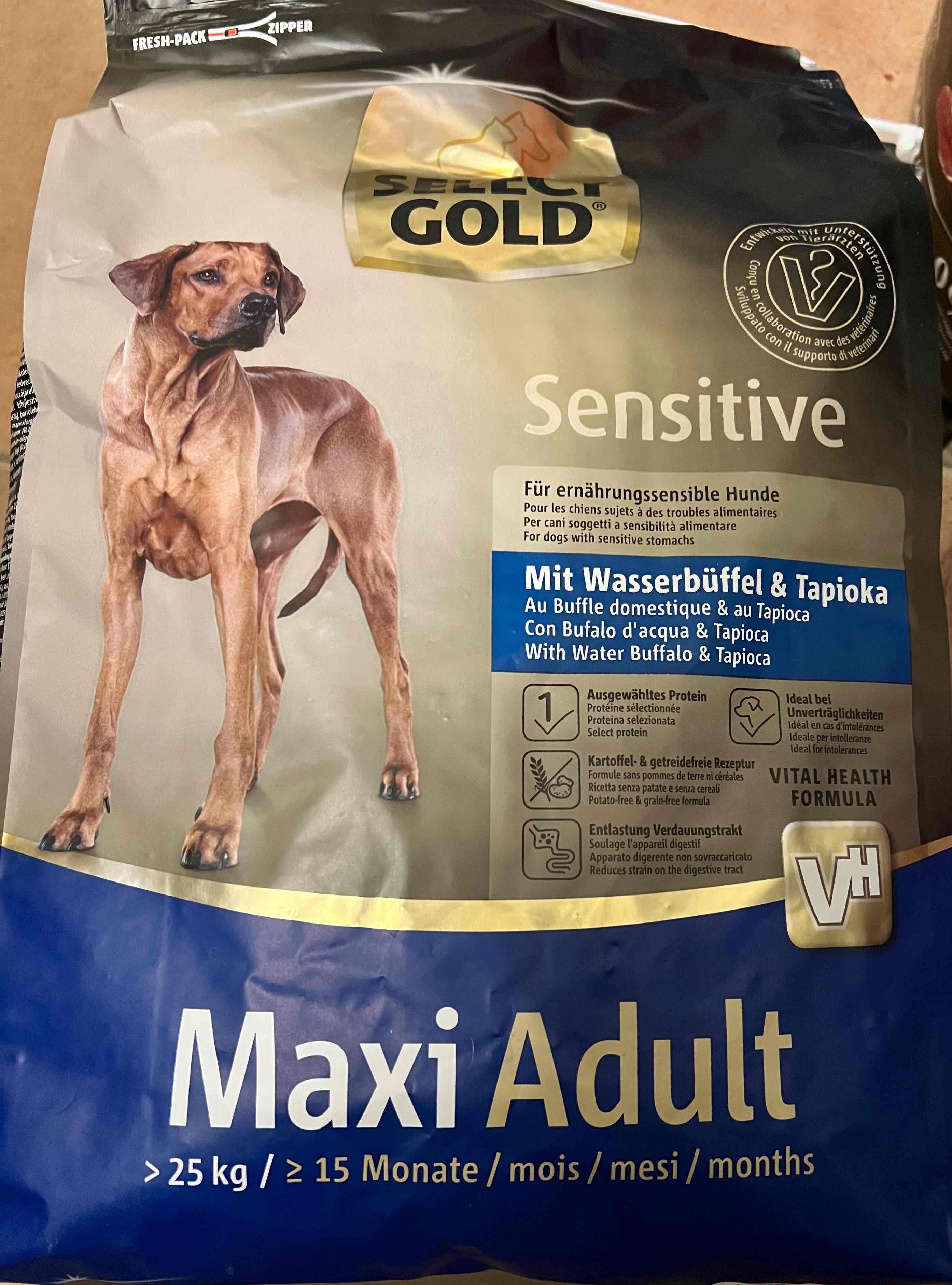 Maxi Adult Sensitive Mit Wasserbüffel & Topioka 4 KG