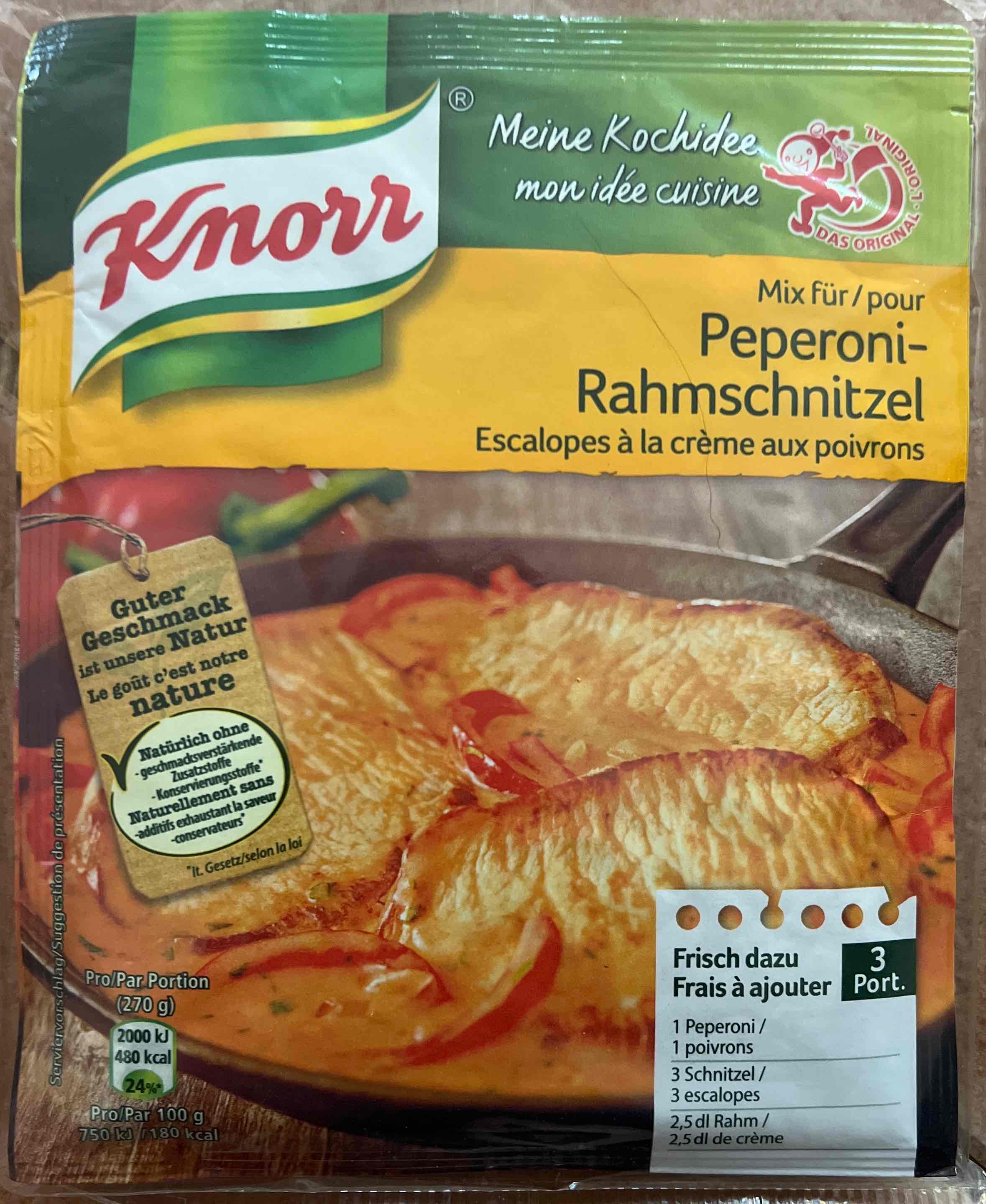Peperoni-Rahmschnitzel