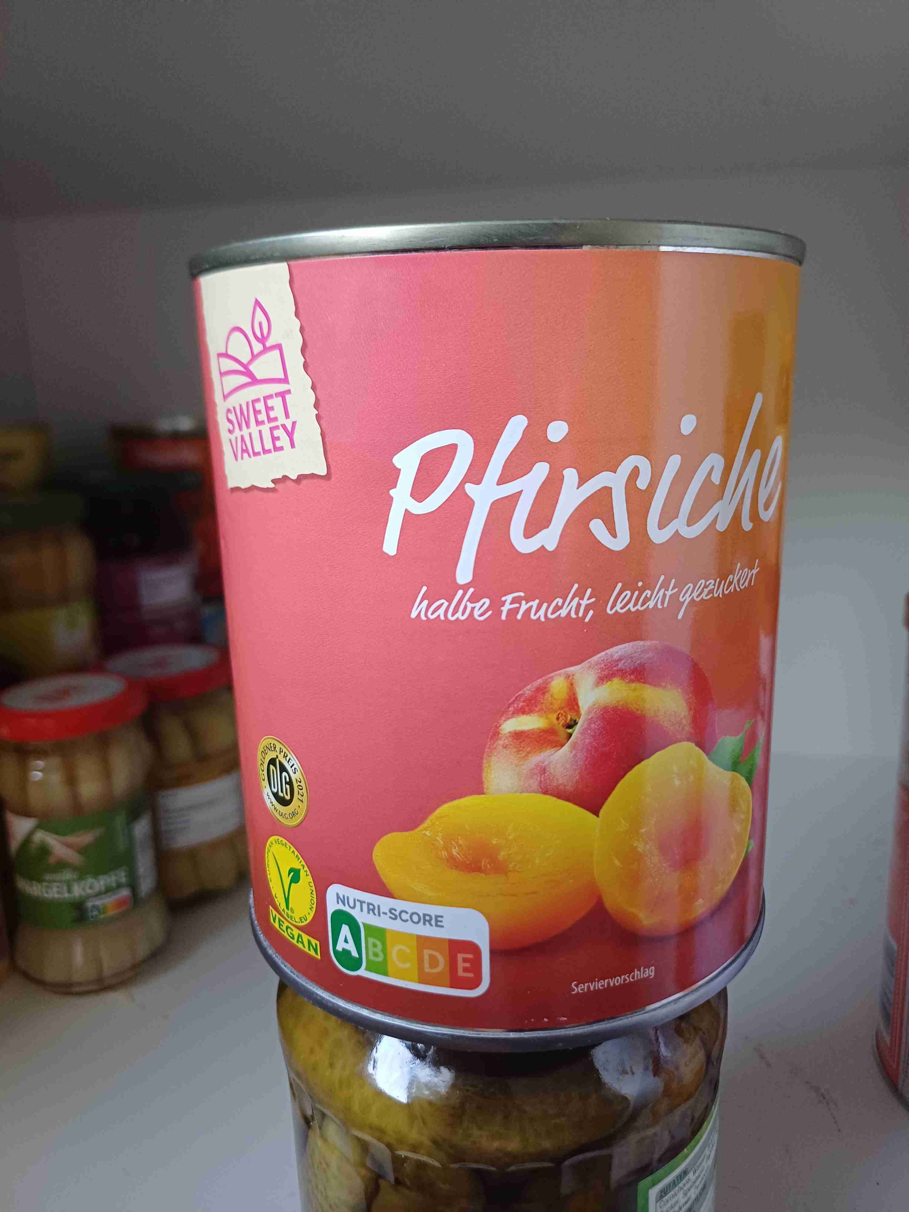 Pfirsiche halbe Frucht, leicht gezuckert