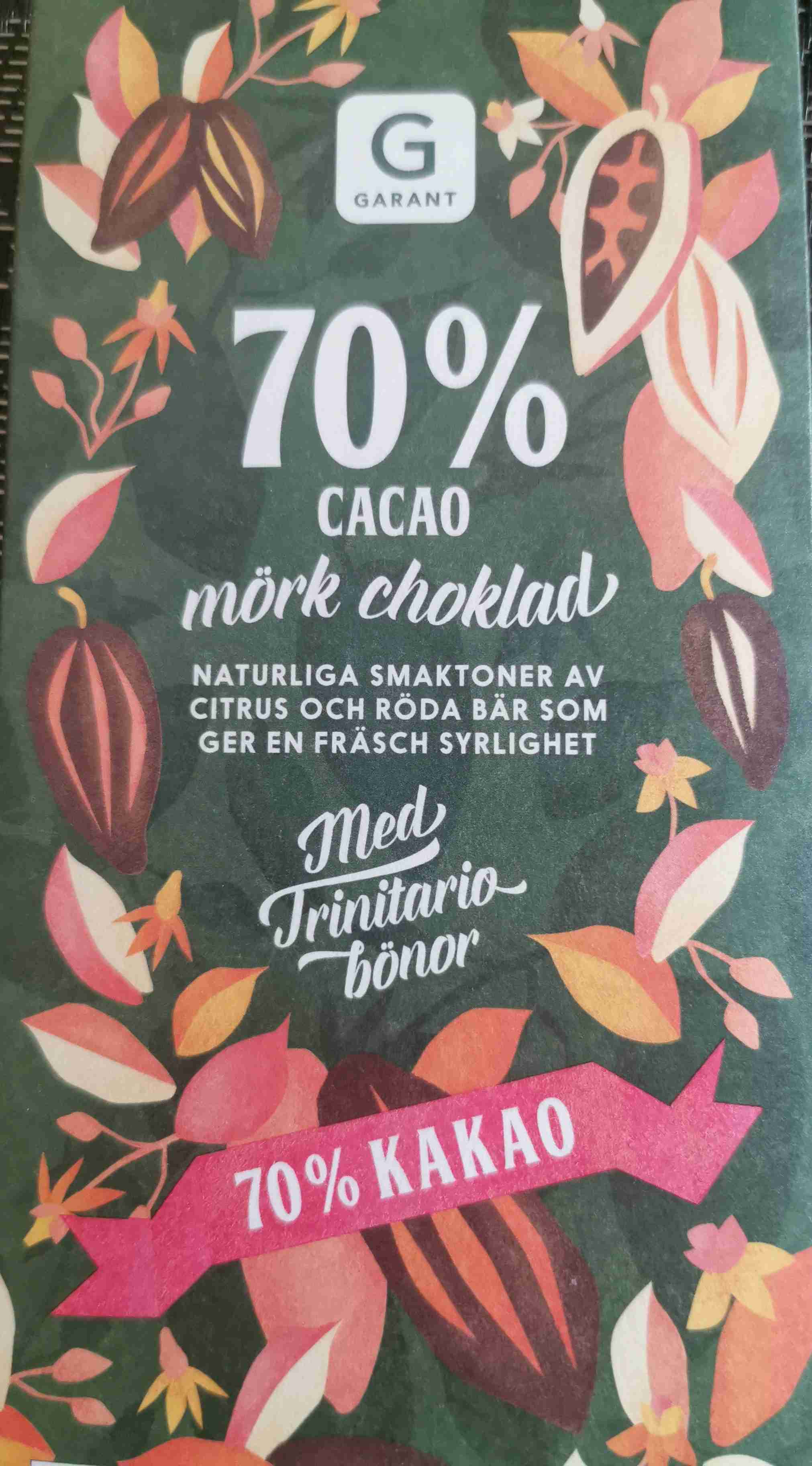 Mörk choklad 70 %