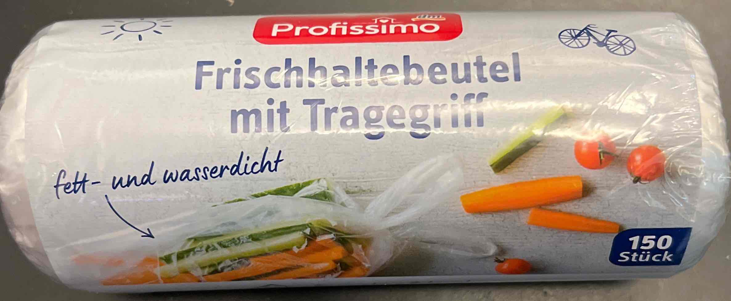 Frischhaltebeutel mit Tragegriff