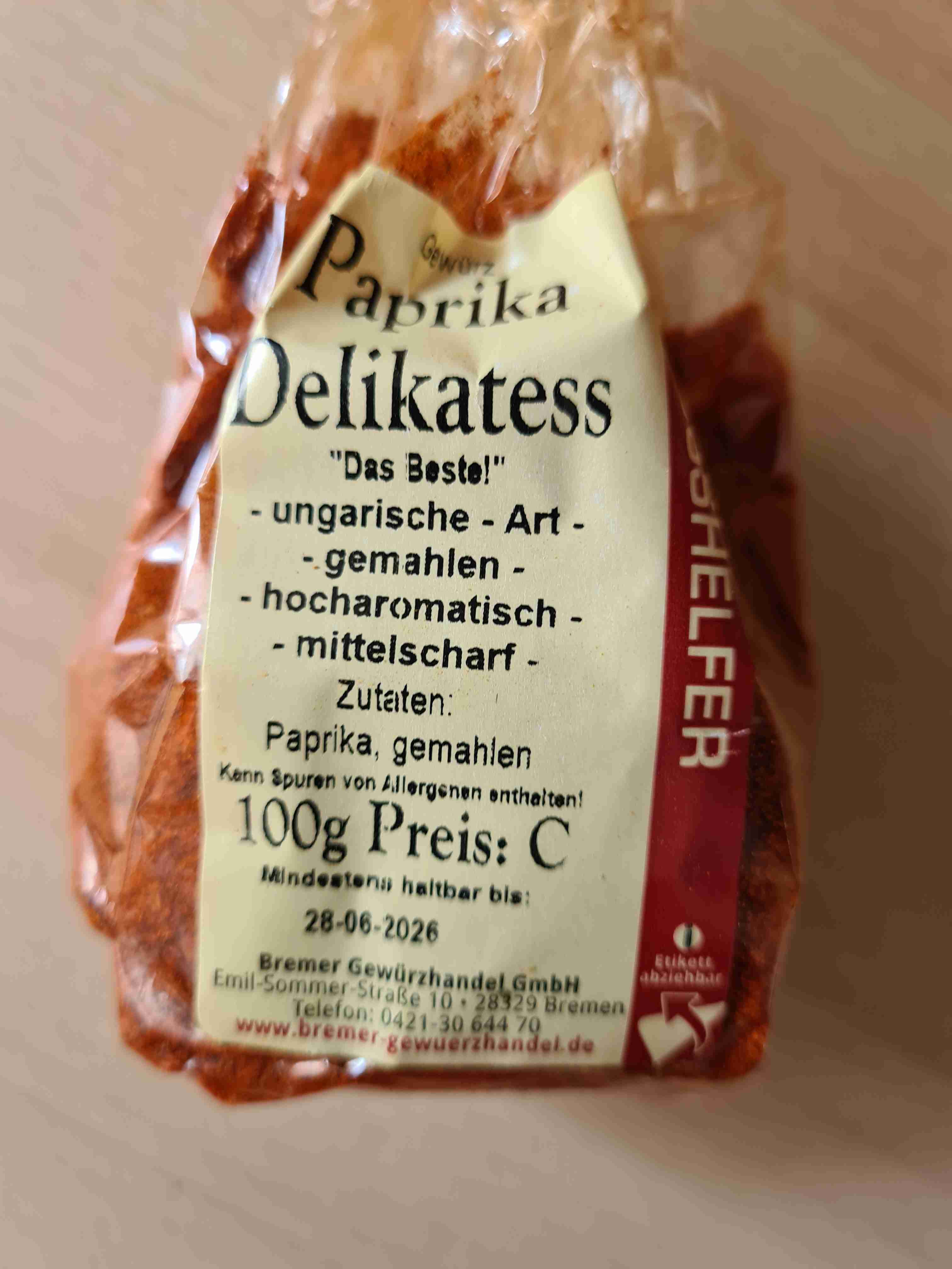 Paprika delikatess ungarisch