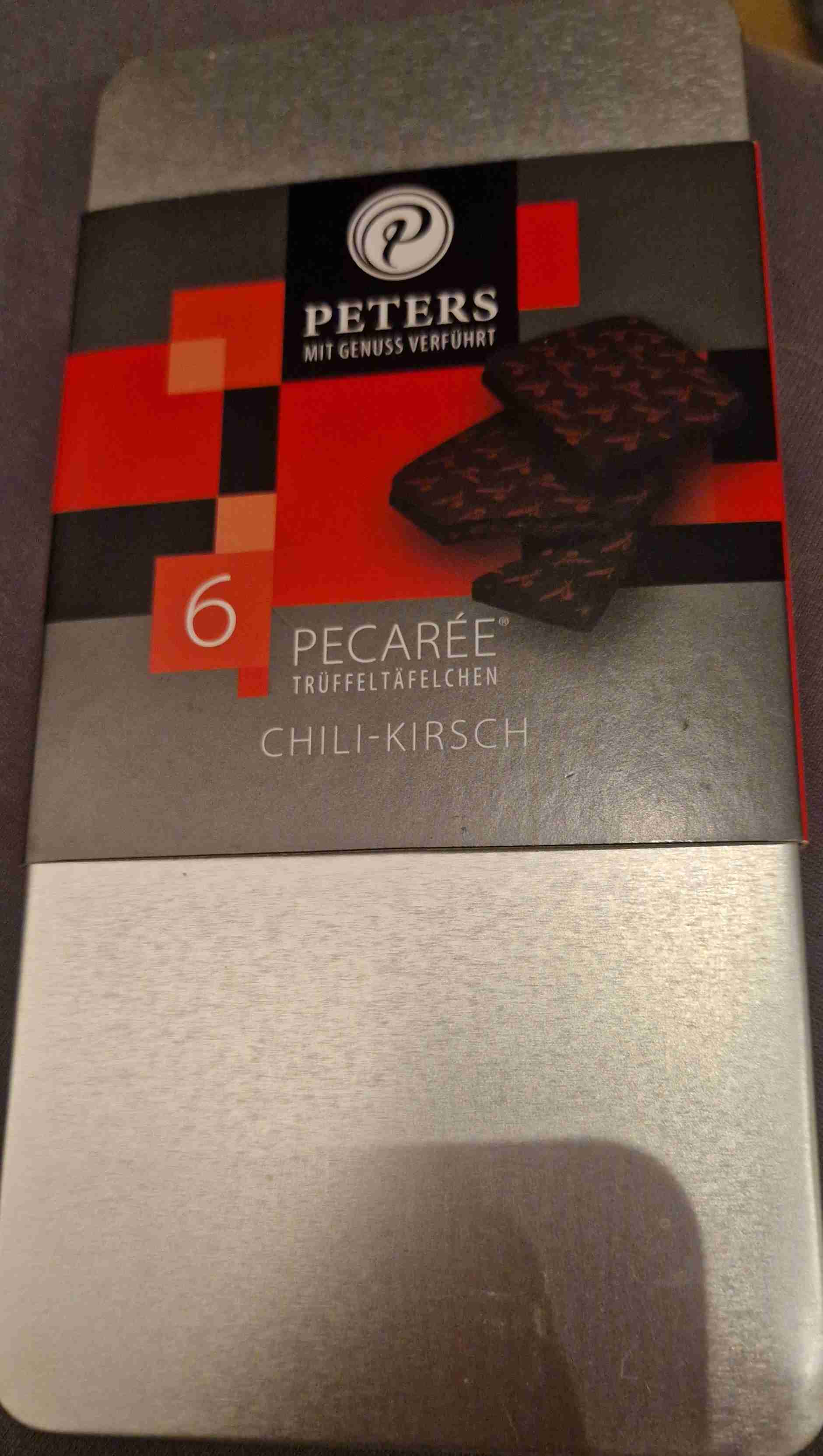 Pecarée Trüffeltäfelchen - Chili-Kirsch
