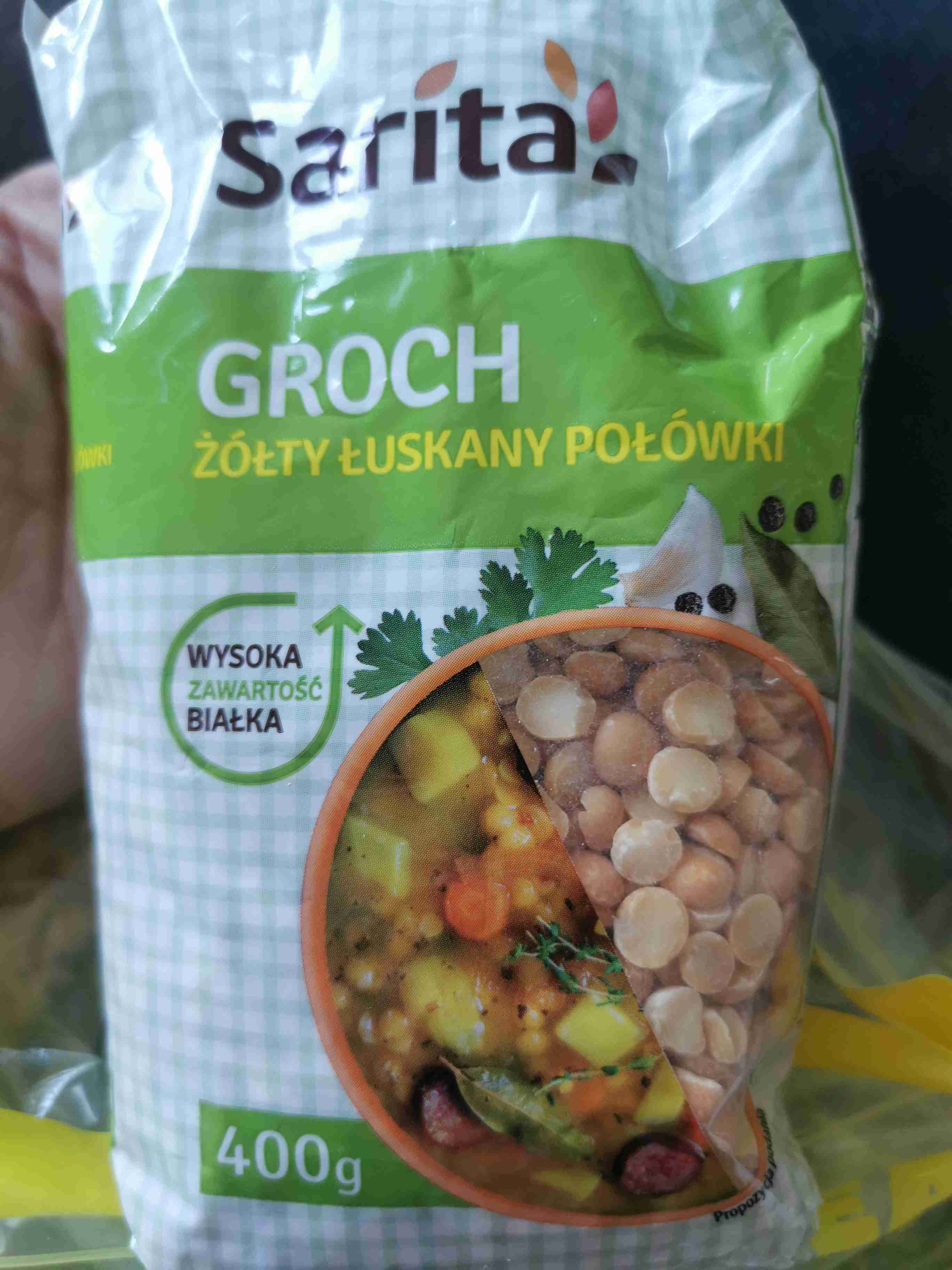 Groch żółty łuskany połówki 
