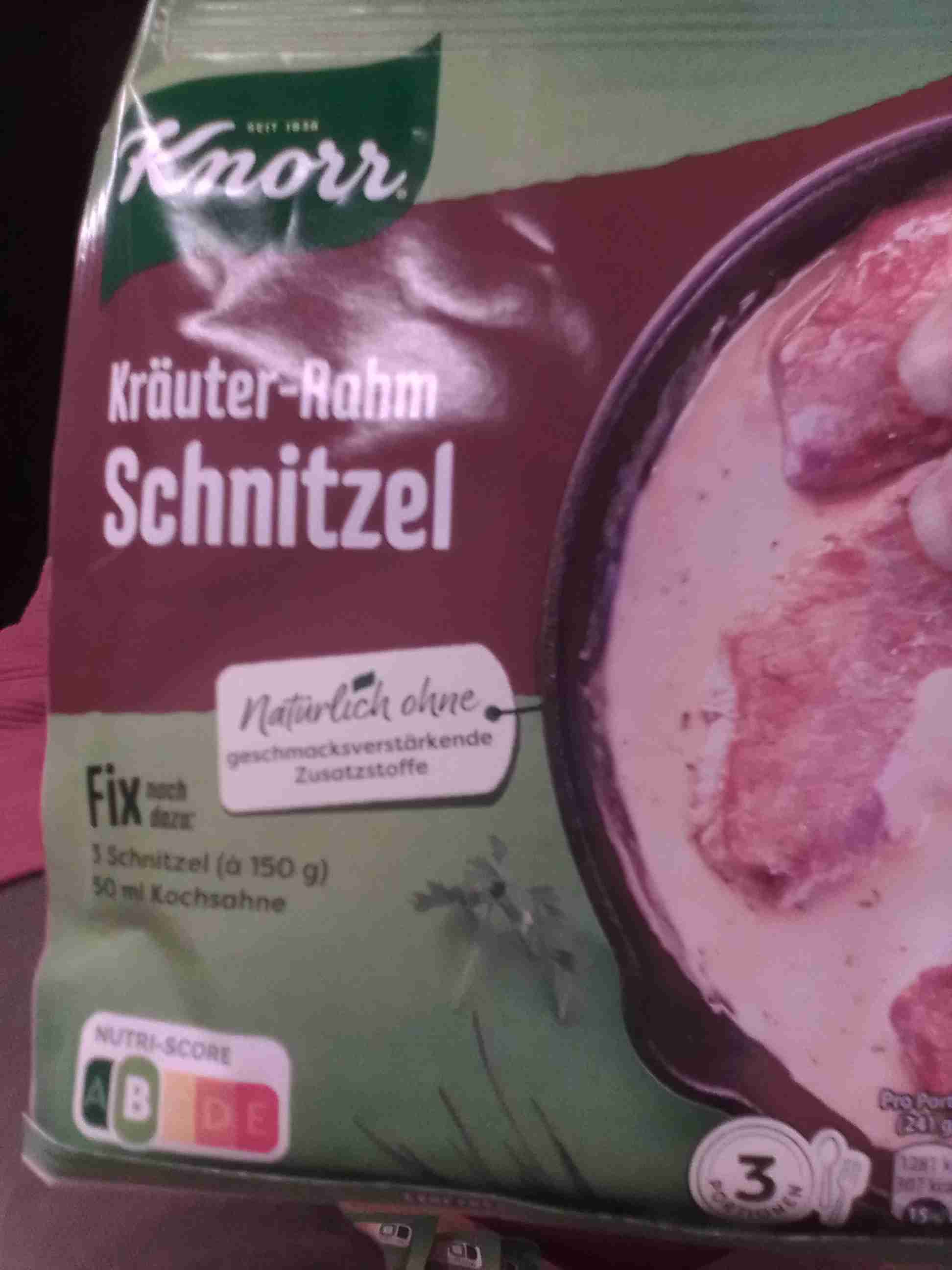 Kraeute Rahmschnitzel