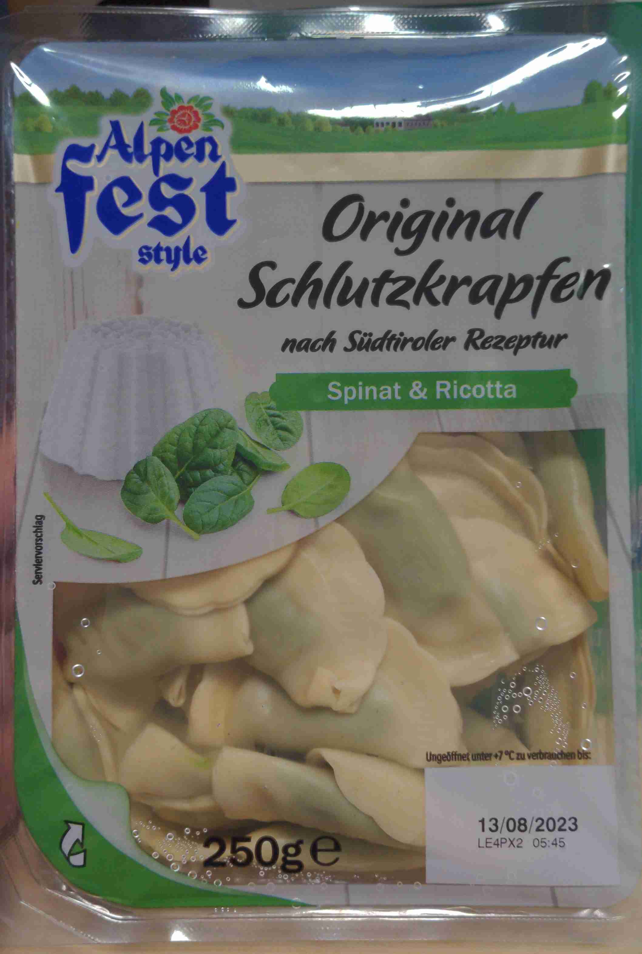 Schlutzkrapfen Spinat Ricotta