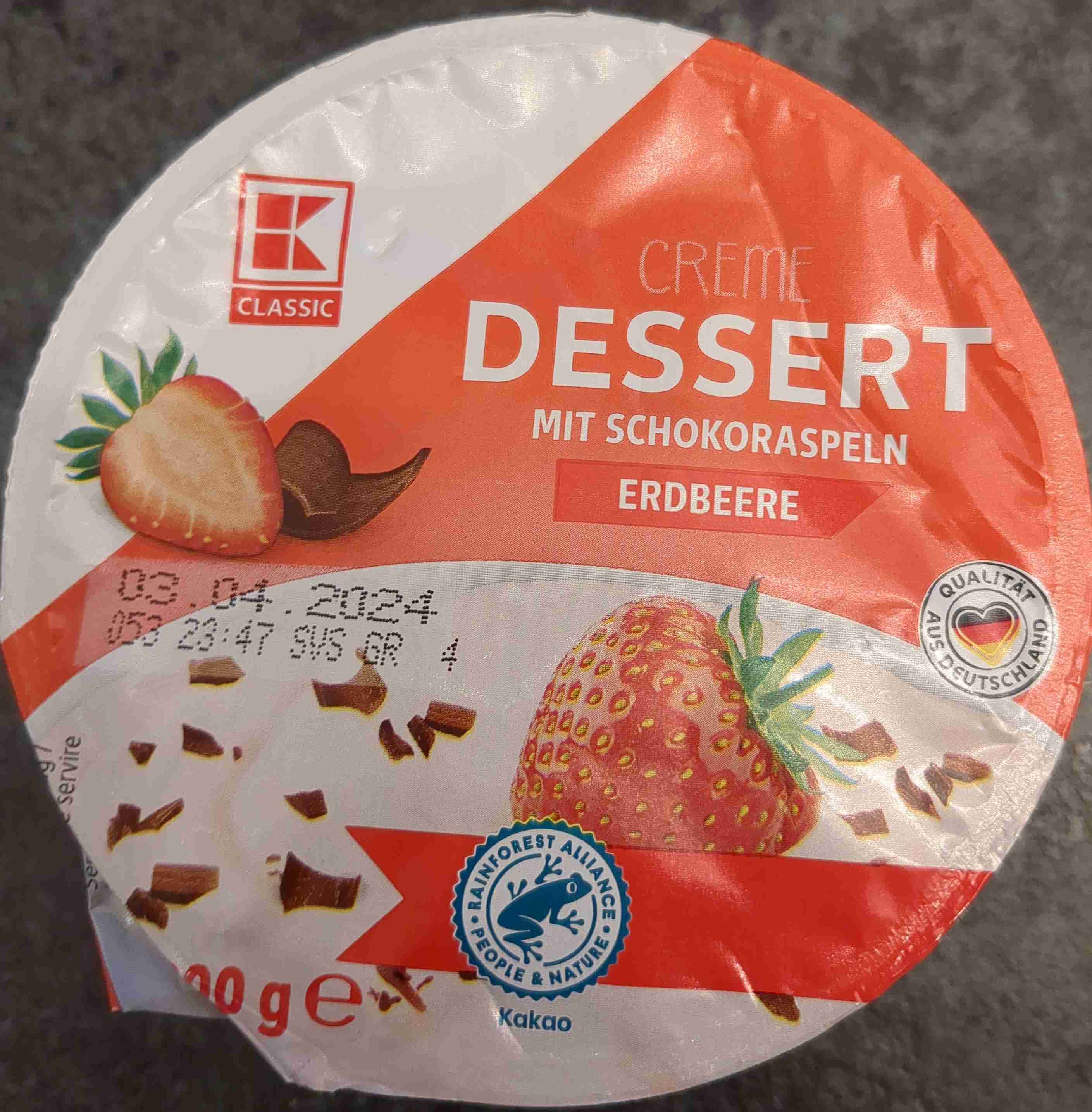 Creme Dessert Erdbeere 