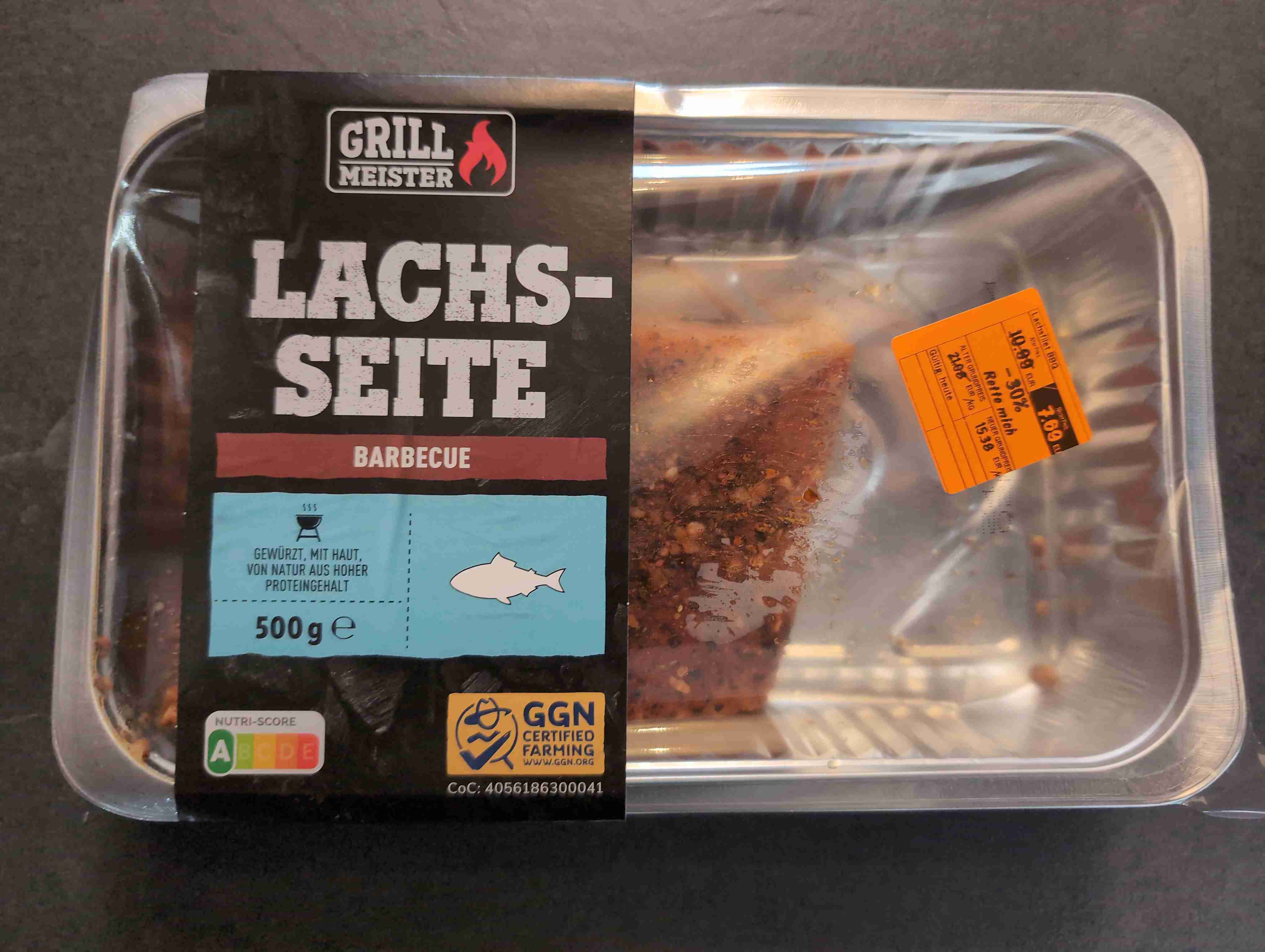 Lachsseite Barbecue 