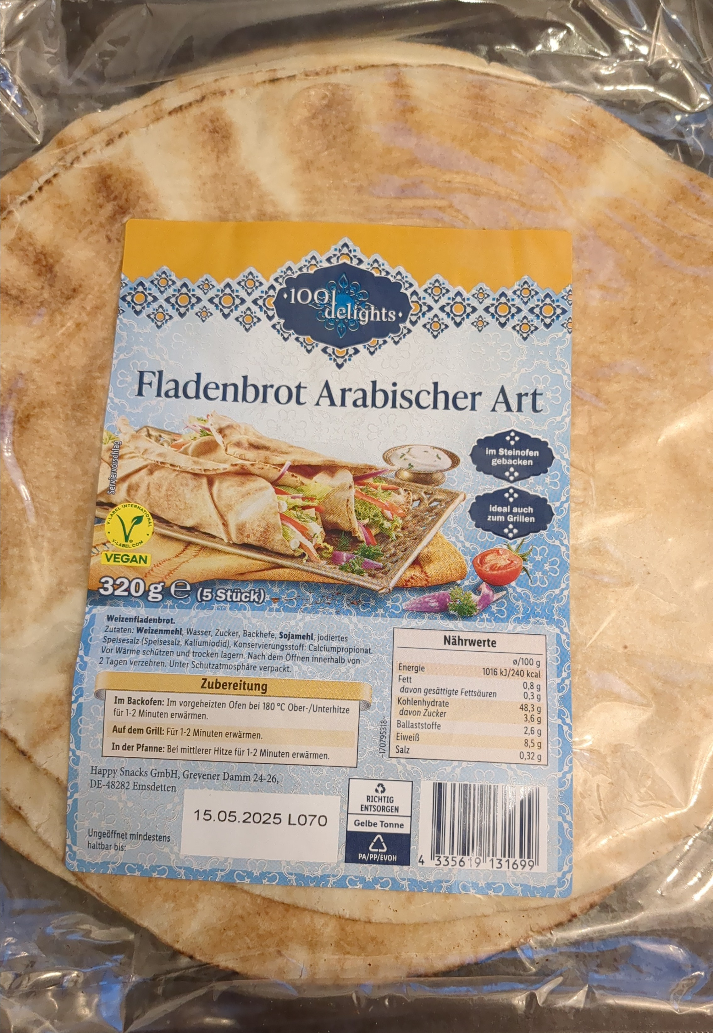 Fladenbrot Arabischer Art 
