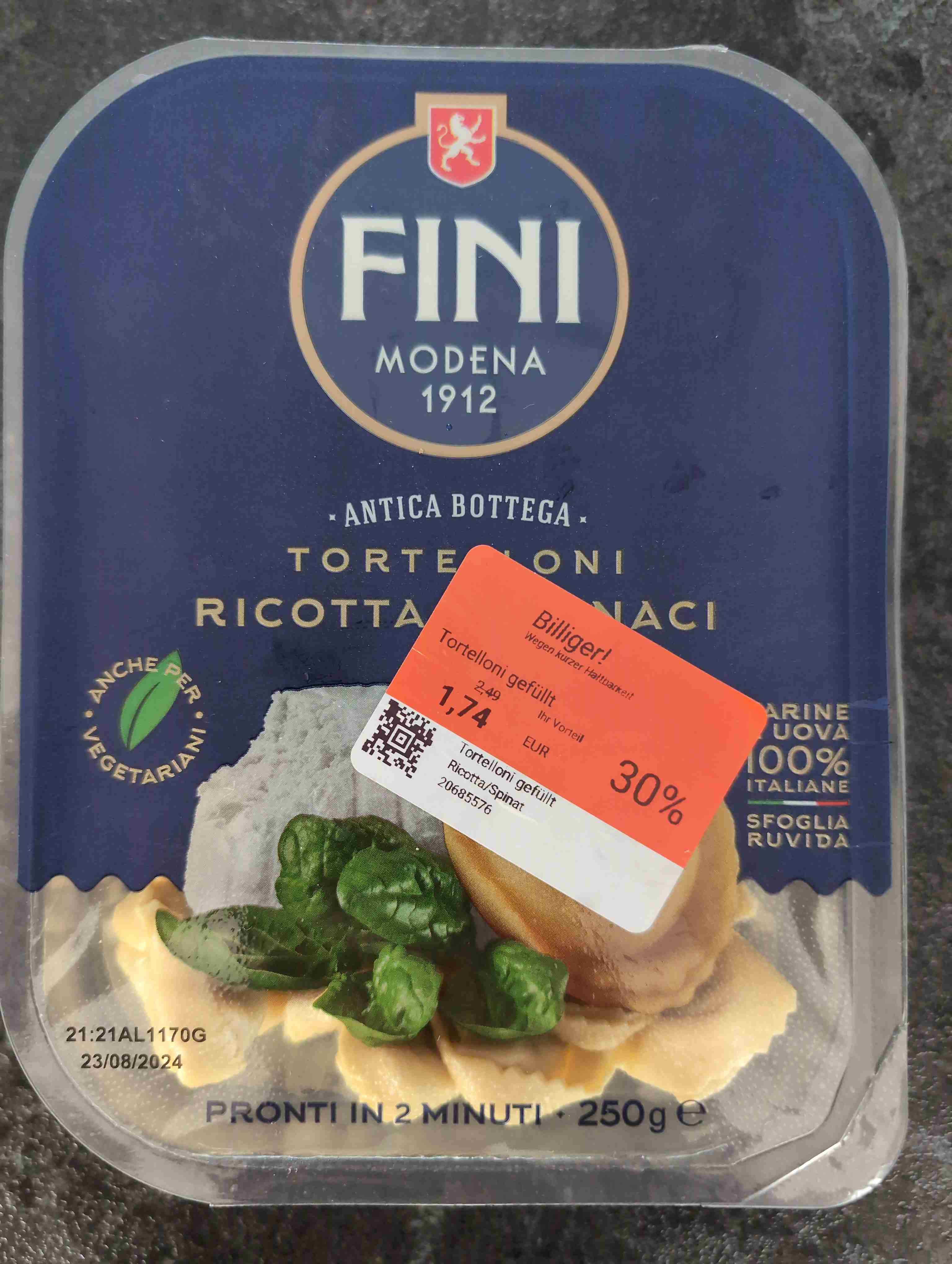 Tortelloni Ricotta e Spinaci