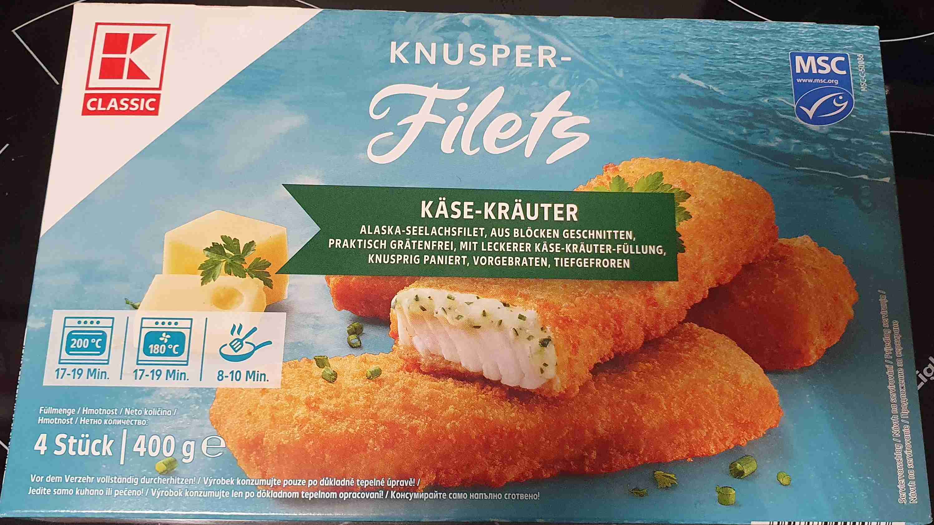 Knusper - Filets Käse-Kräuter