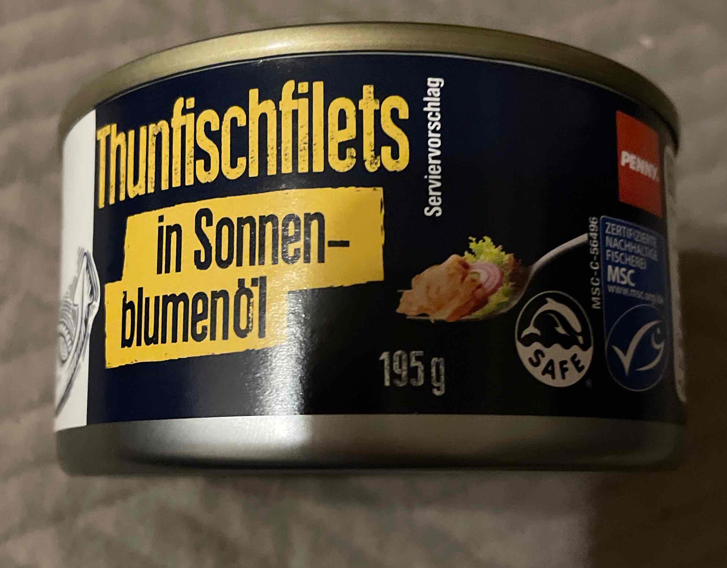 Thunfischfilet in Sonnenblumenöl