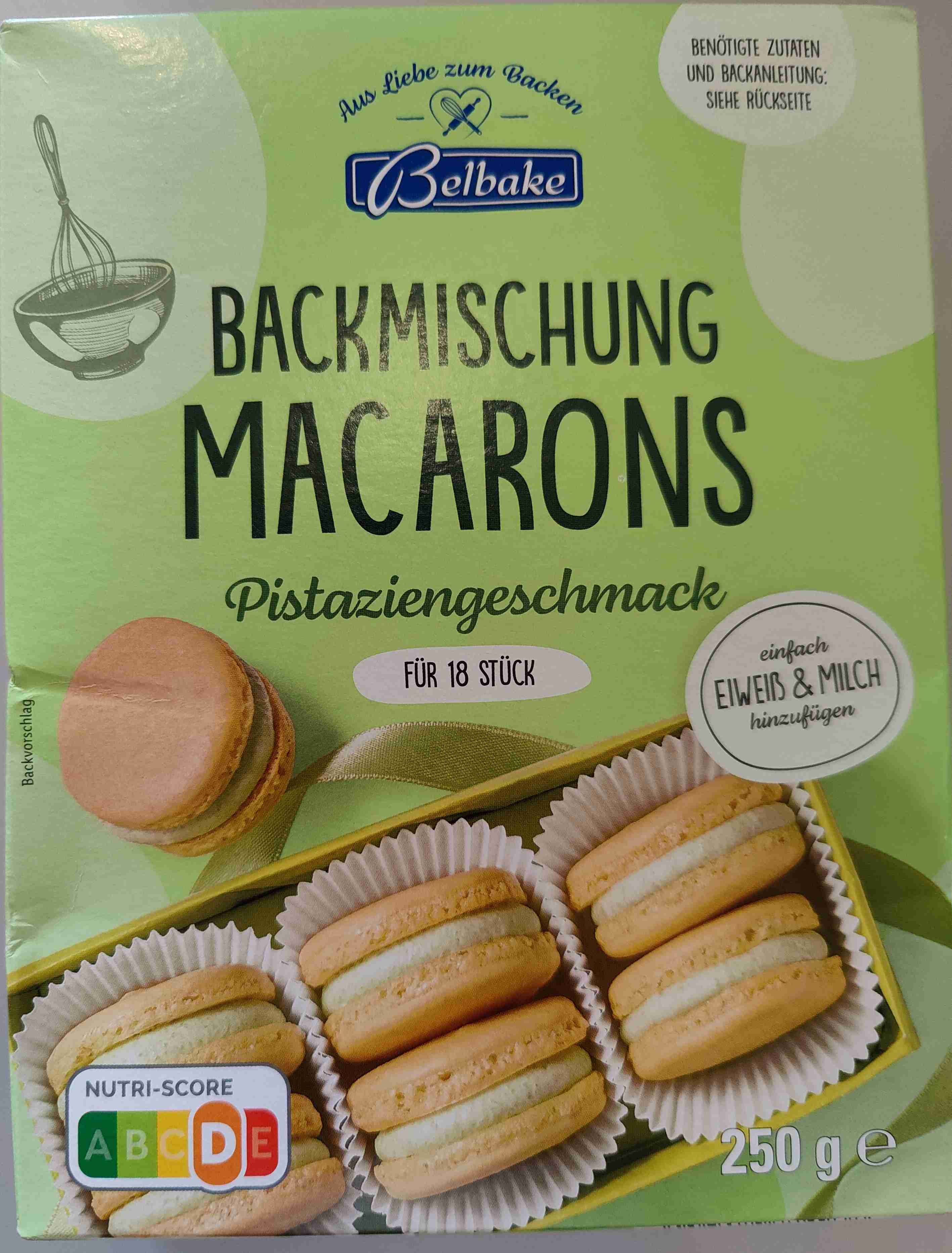 Backmischung Macarons, Pistazie