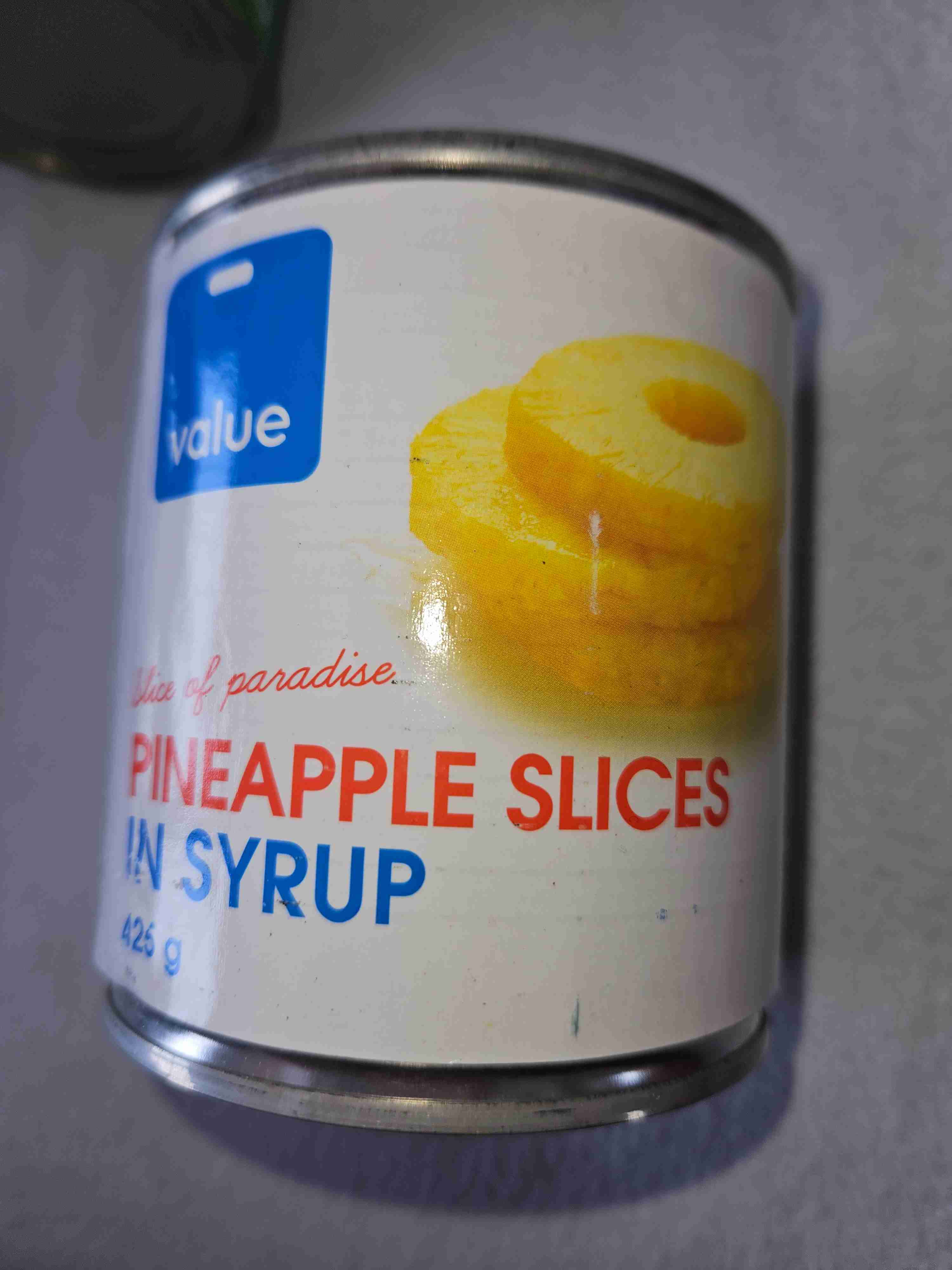 Pineapple slices in syrup