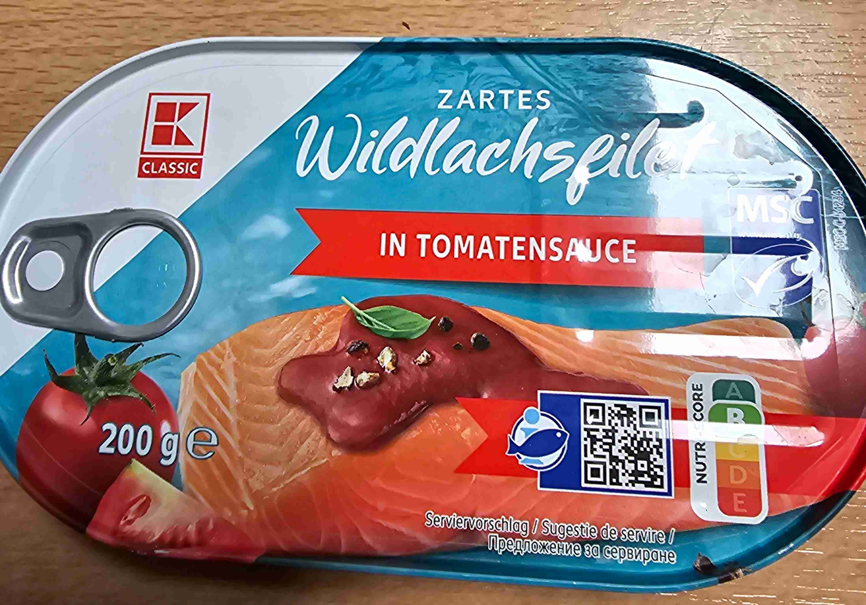 Wildlachs in Tomatensauce 