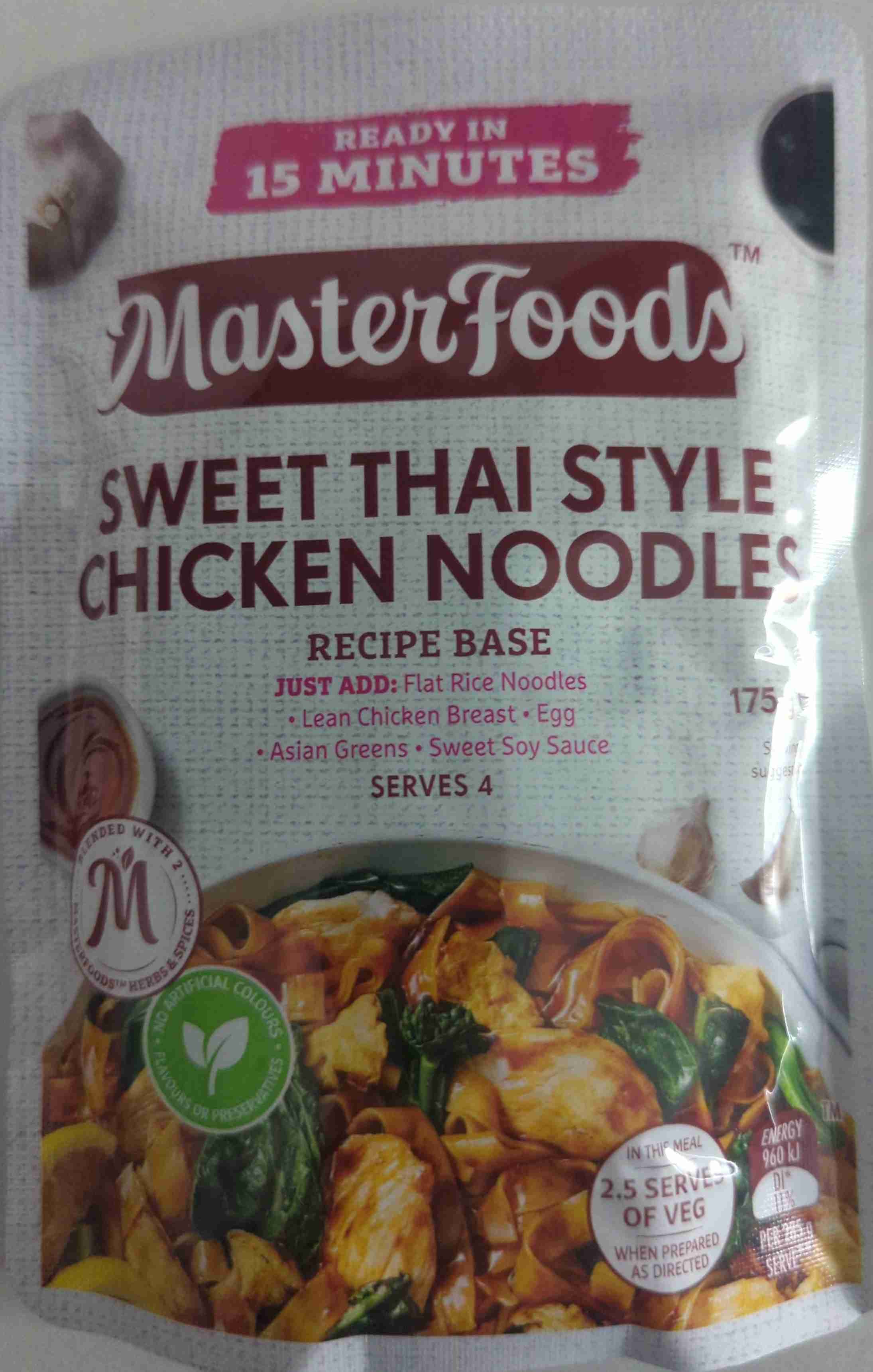 Sweet Thai Style Chicken Noodles