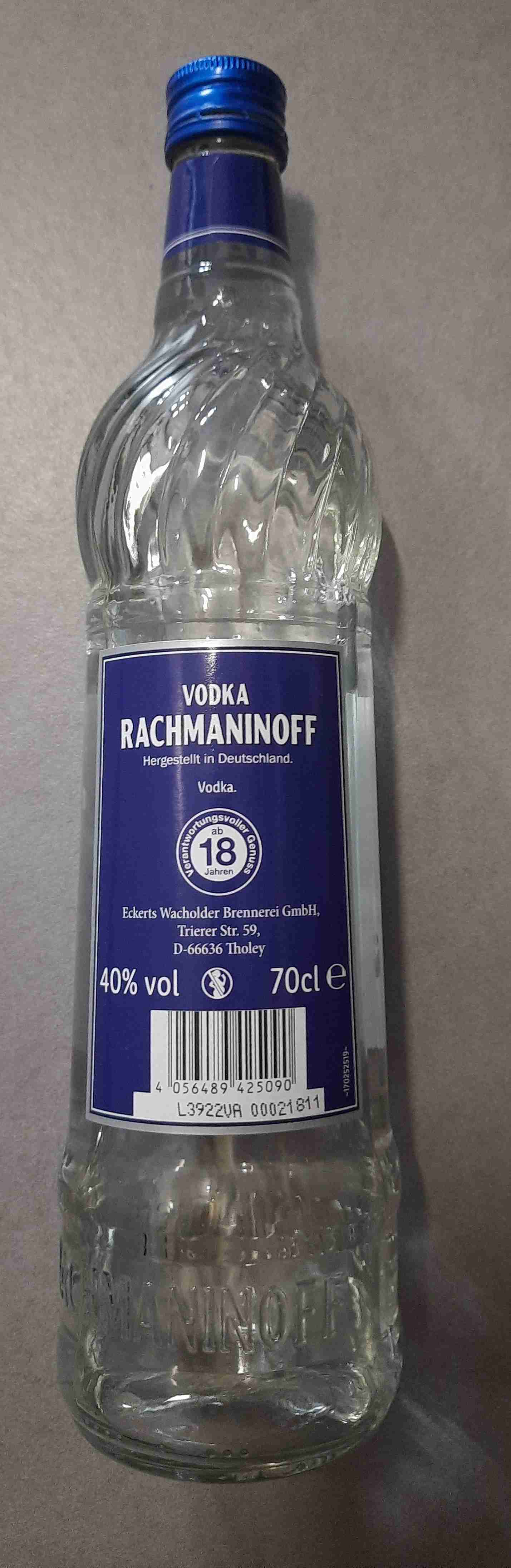 Vodka Rachmaninoff 5-fach destilliert