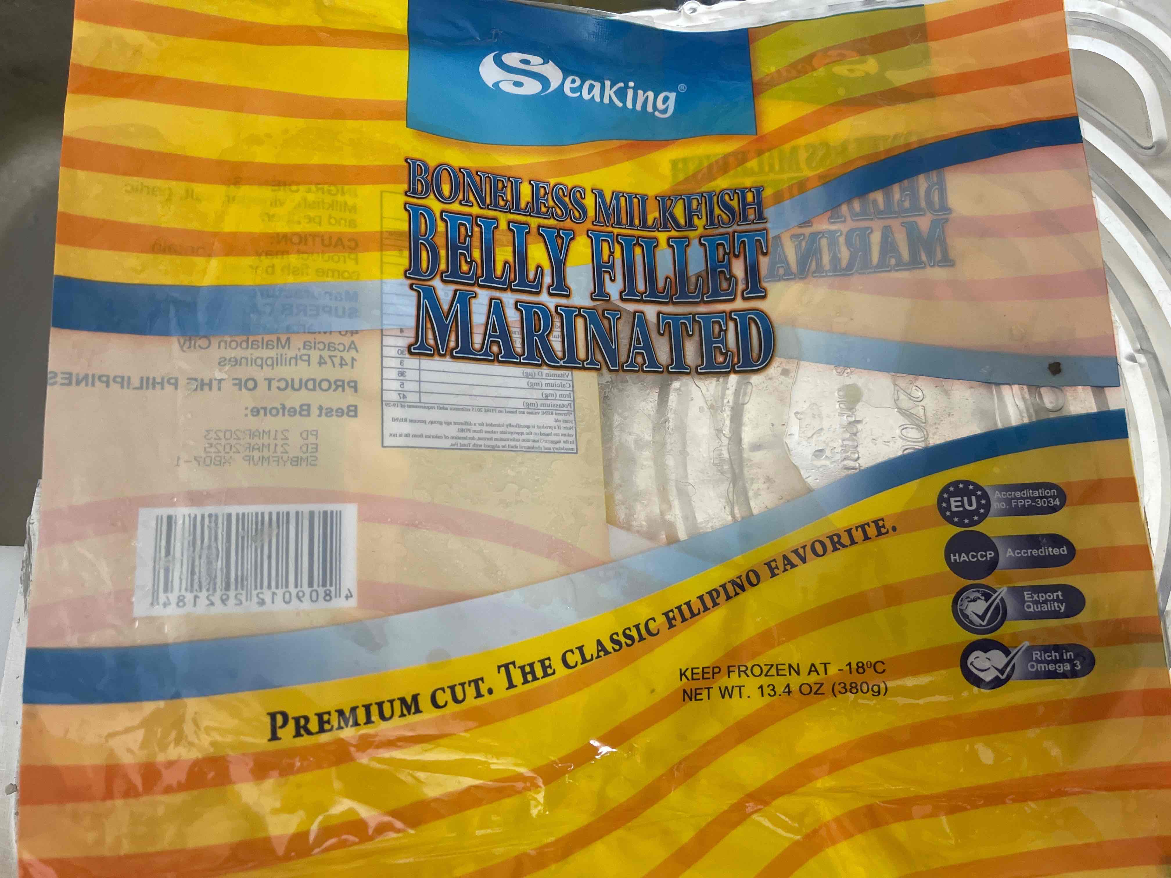 Boneless Belly Bangus (Marinated)