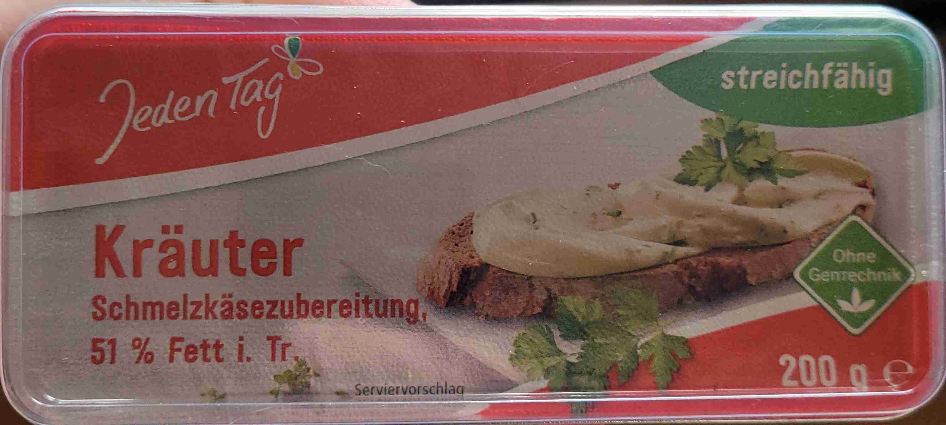 Kräuter Schmelzkäsezubereitung