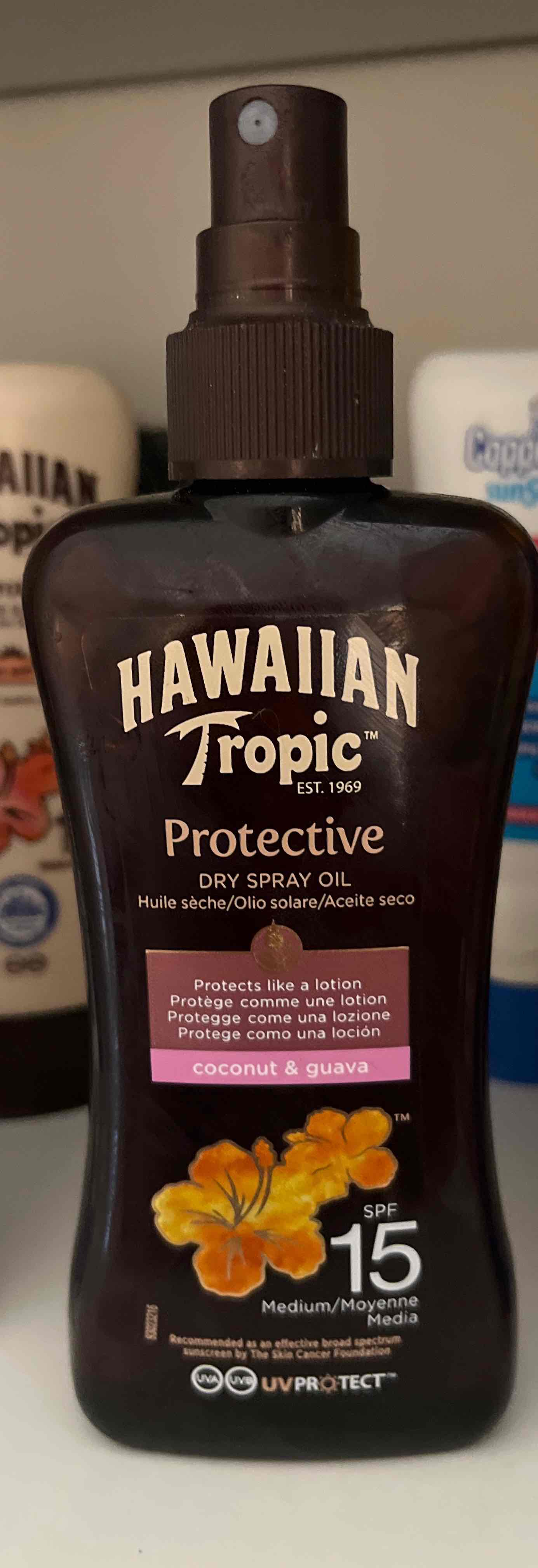 15 spf dry spray oil