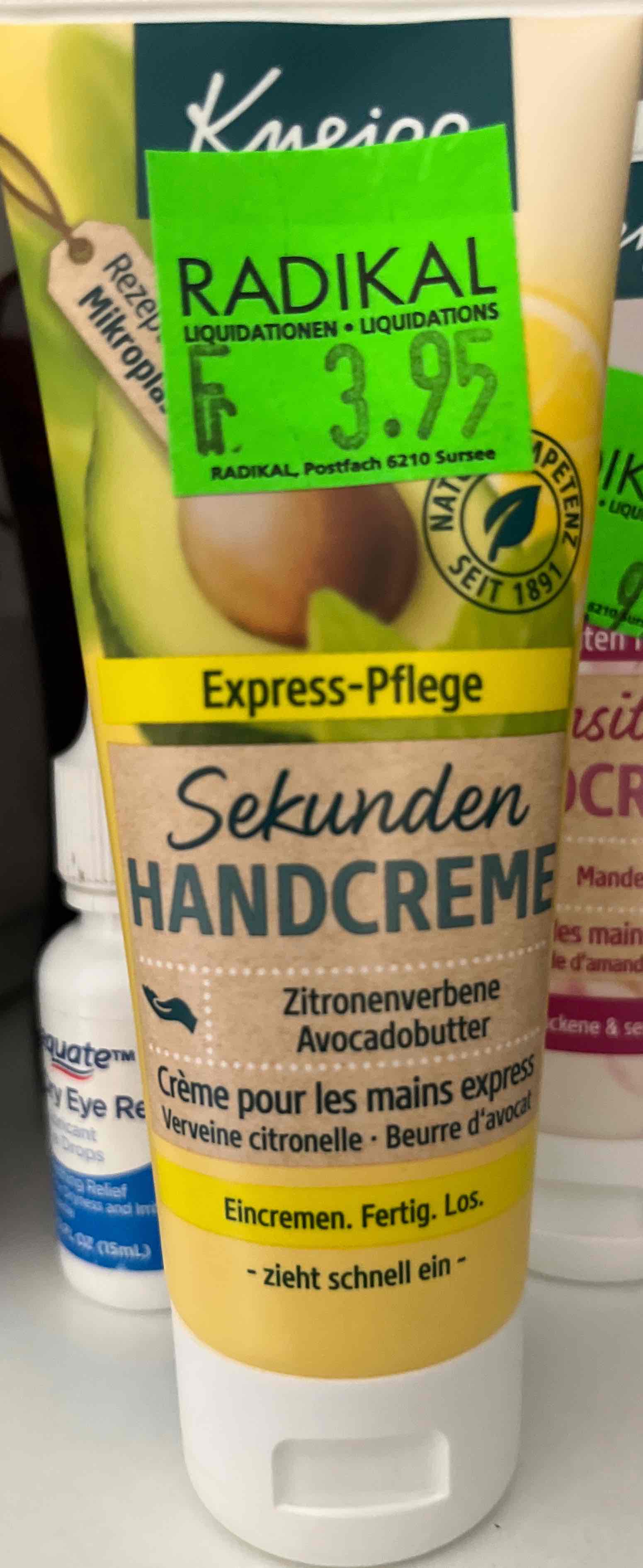 Sekunden handcreme