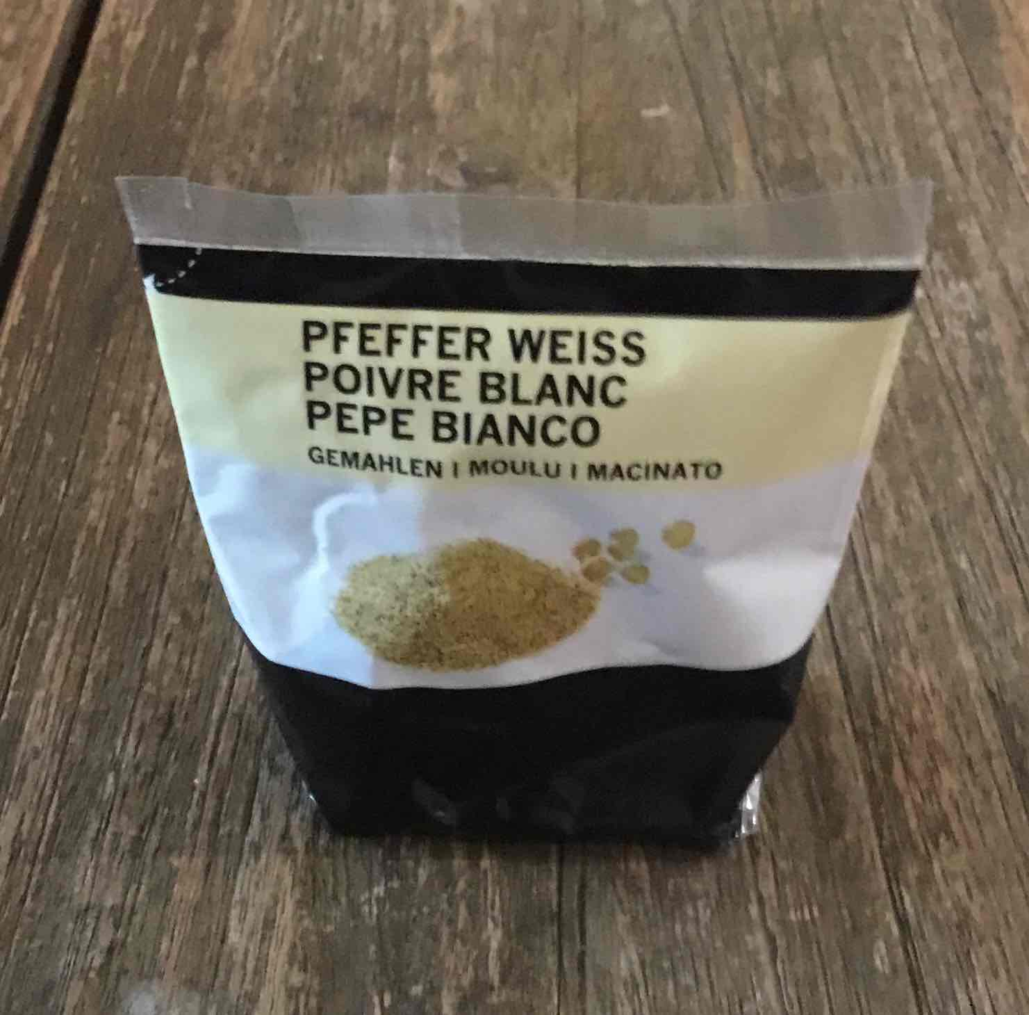 Pfeffer weiss gemahlen