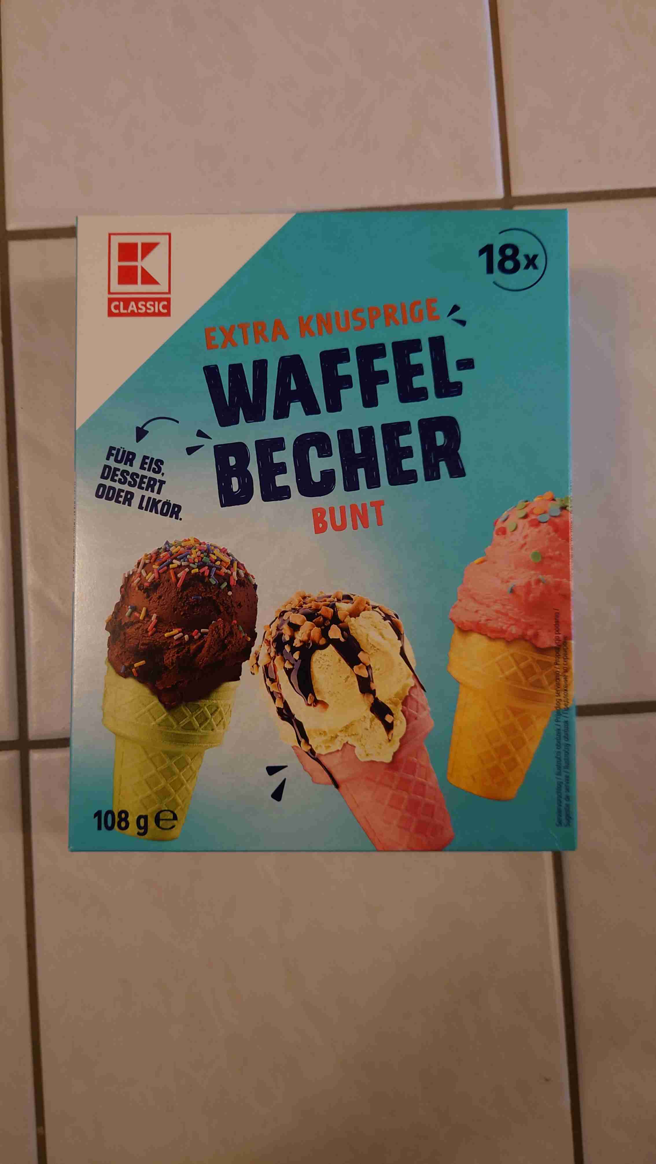 Waffelbecher bunt
