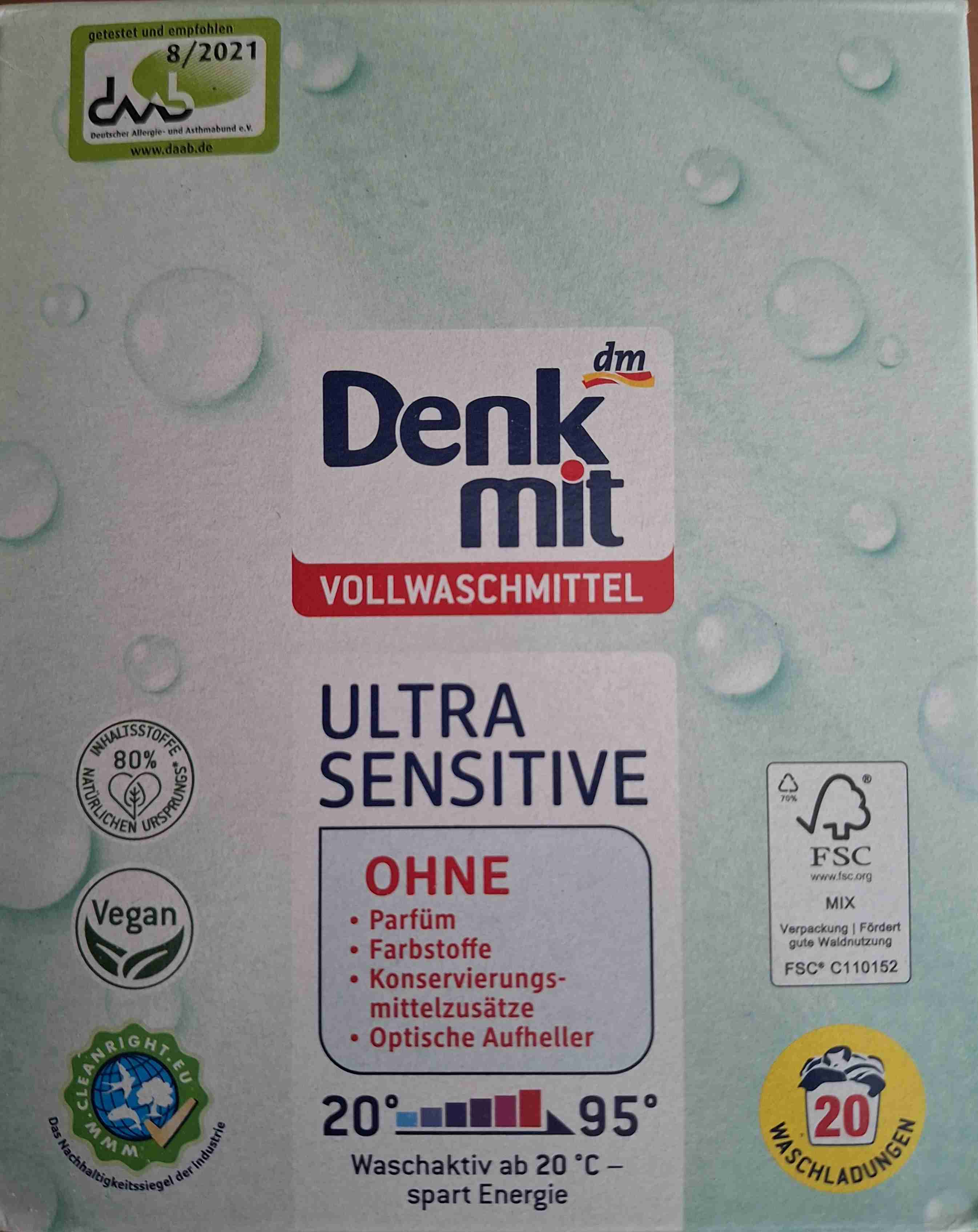 Vollwaschmittel ultra sensitive