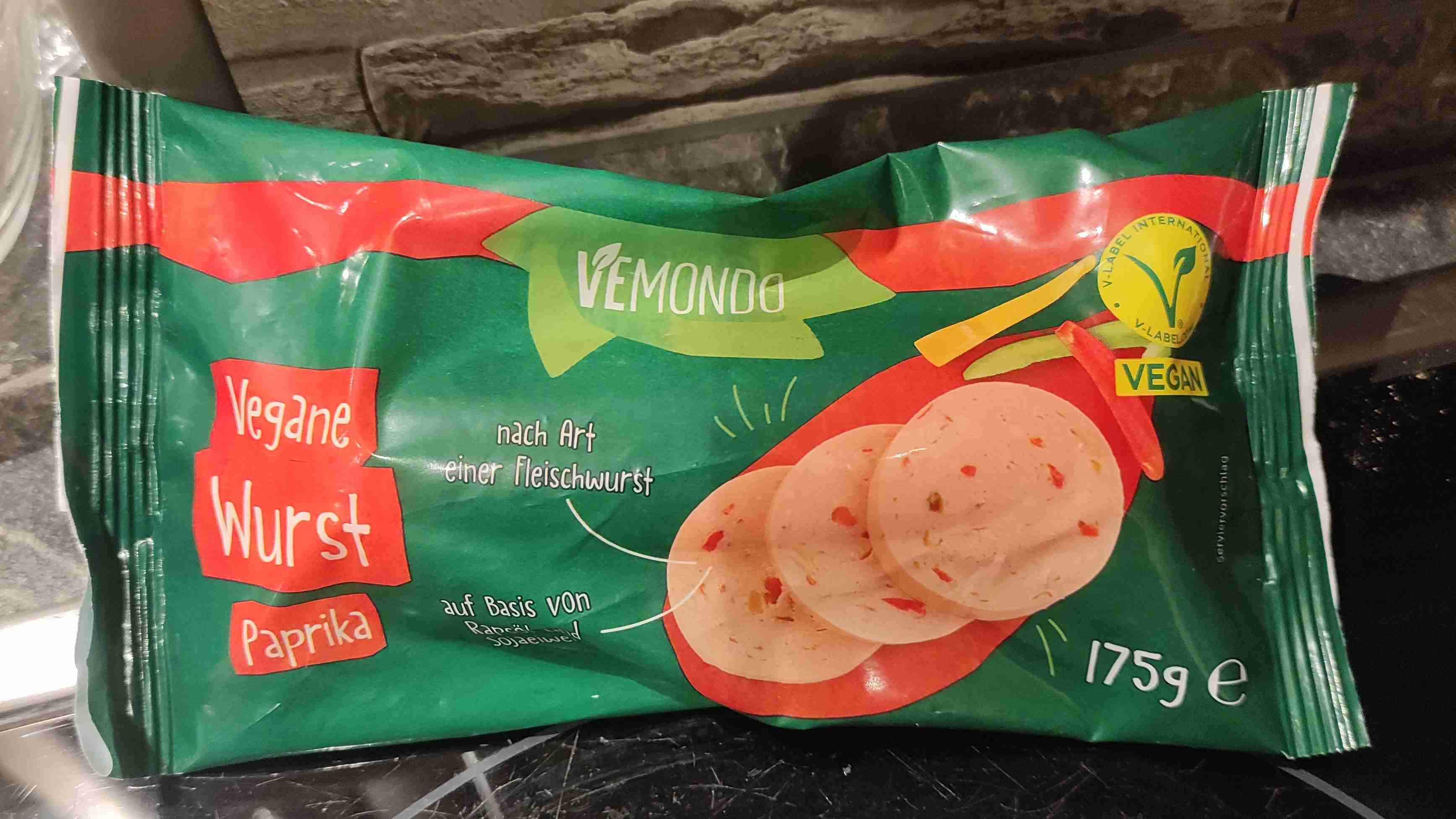 Vegane Wurst Paprika 