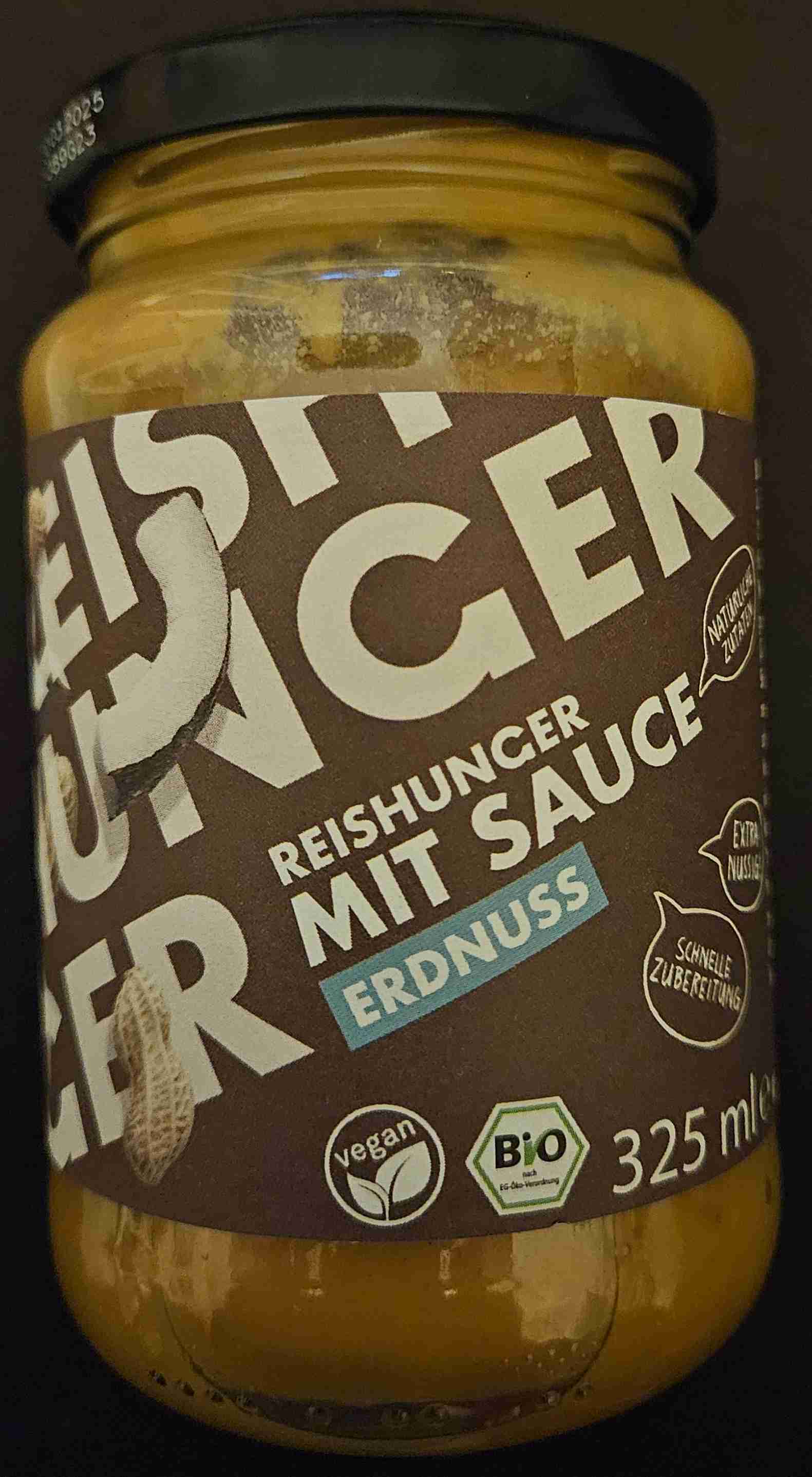 Reishunger mit Sauce Erdnuss 