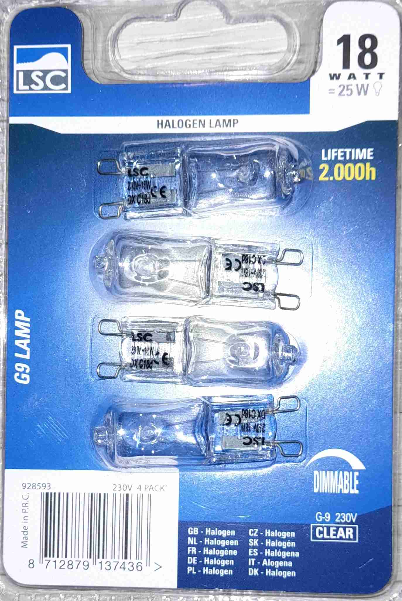 LSC Halogen G9