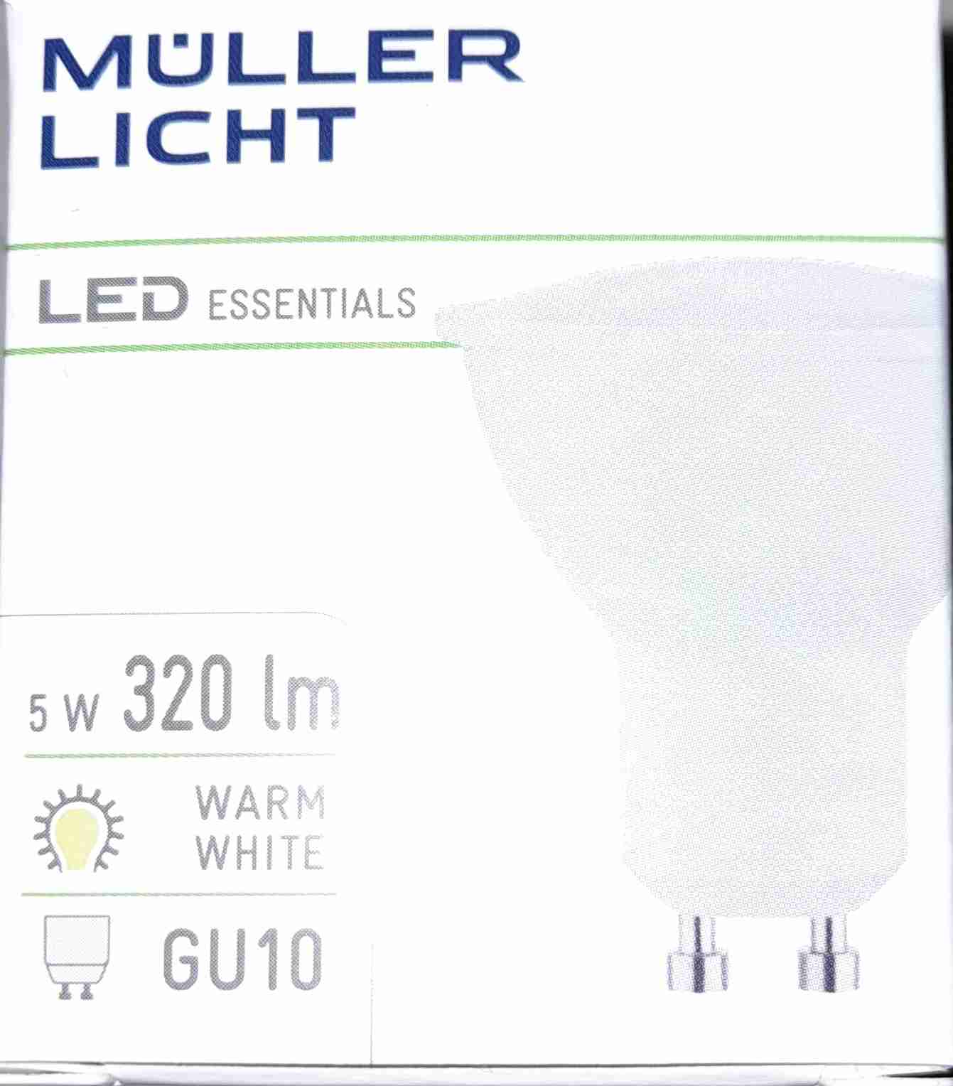 LED 5w/320 lm GU10 warm white