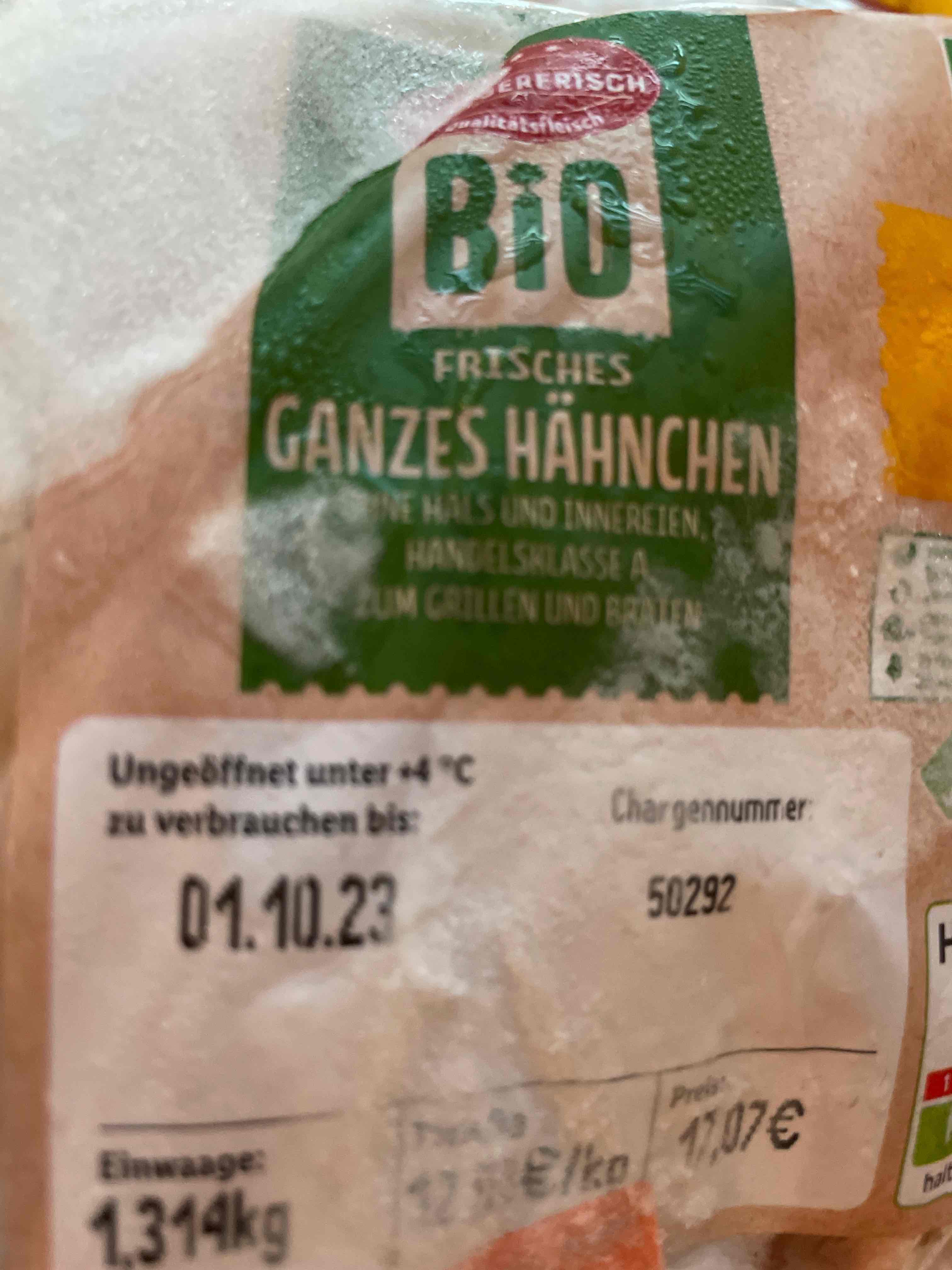 Bio Ganzes Hähnchen
