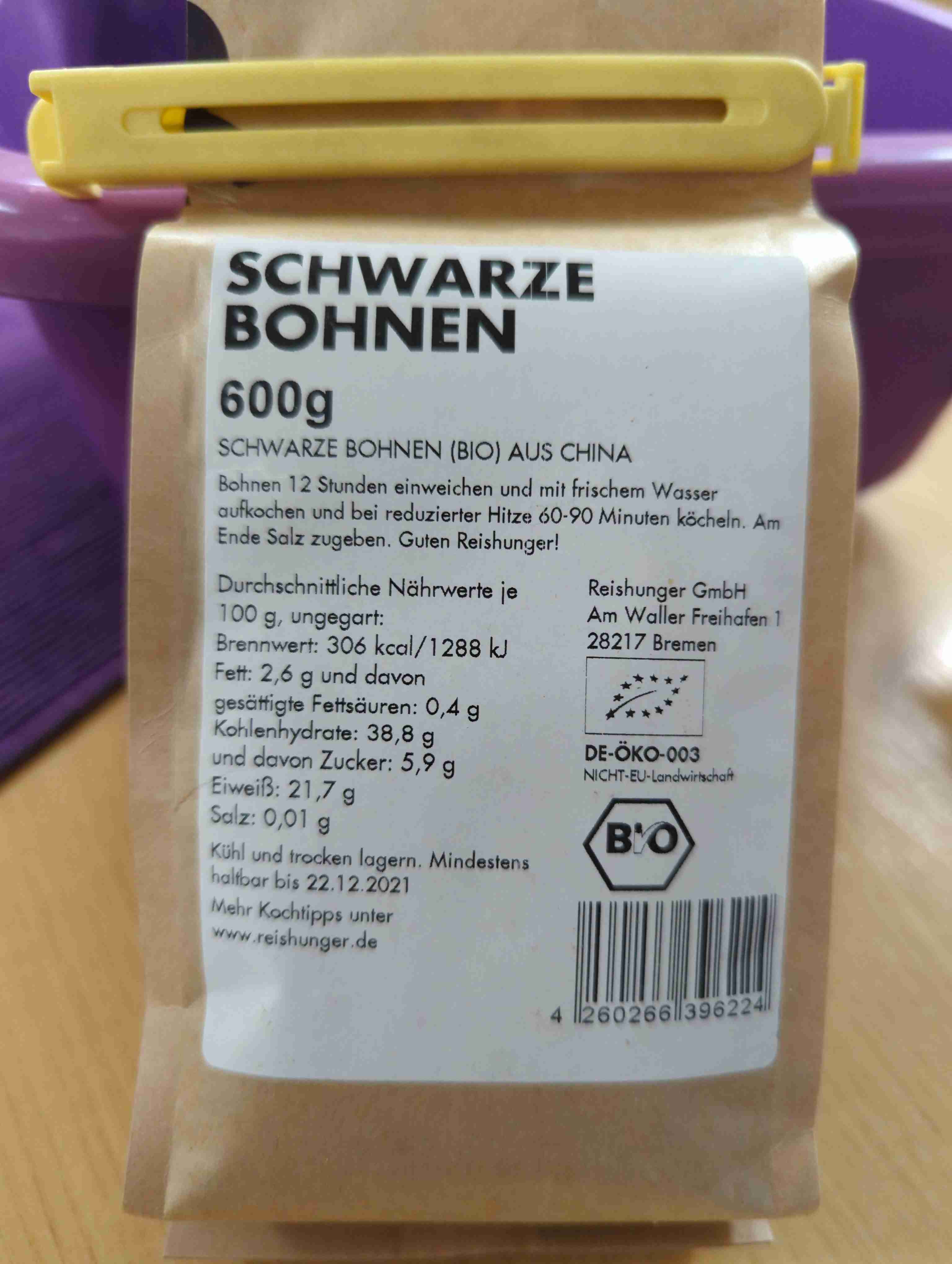 Schwarze Bohnen 
